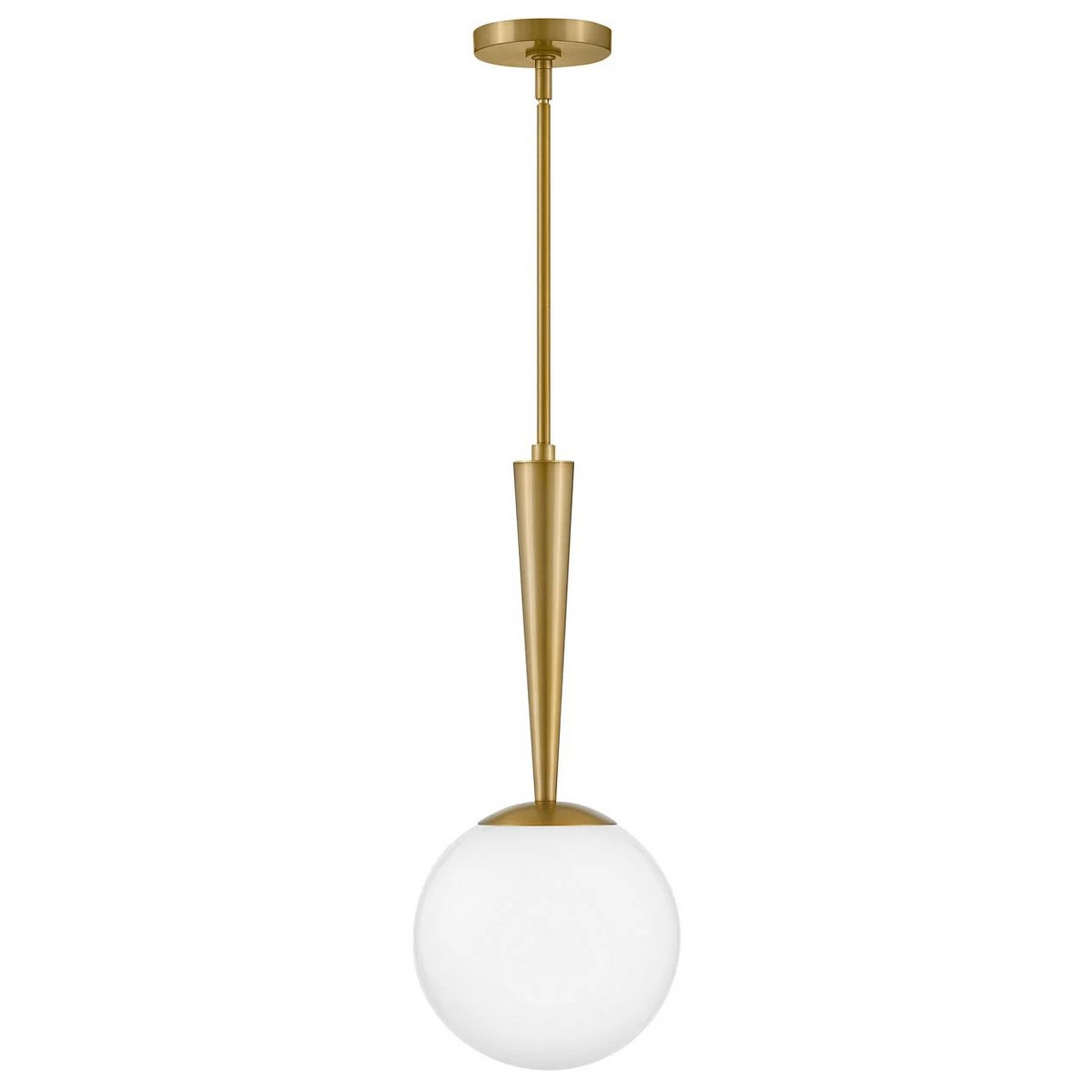A Janiyah Pendant with Brass / Opal Glass color