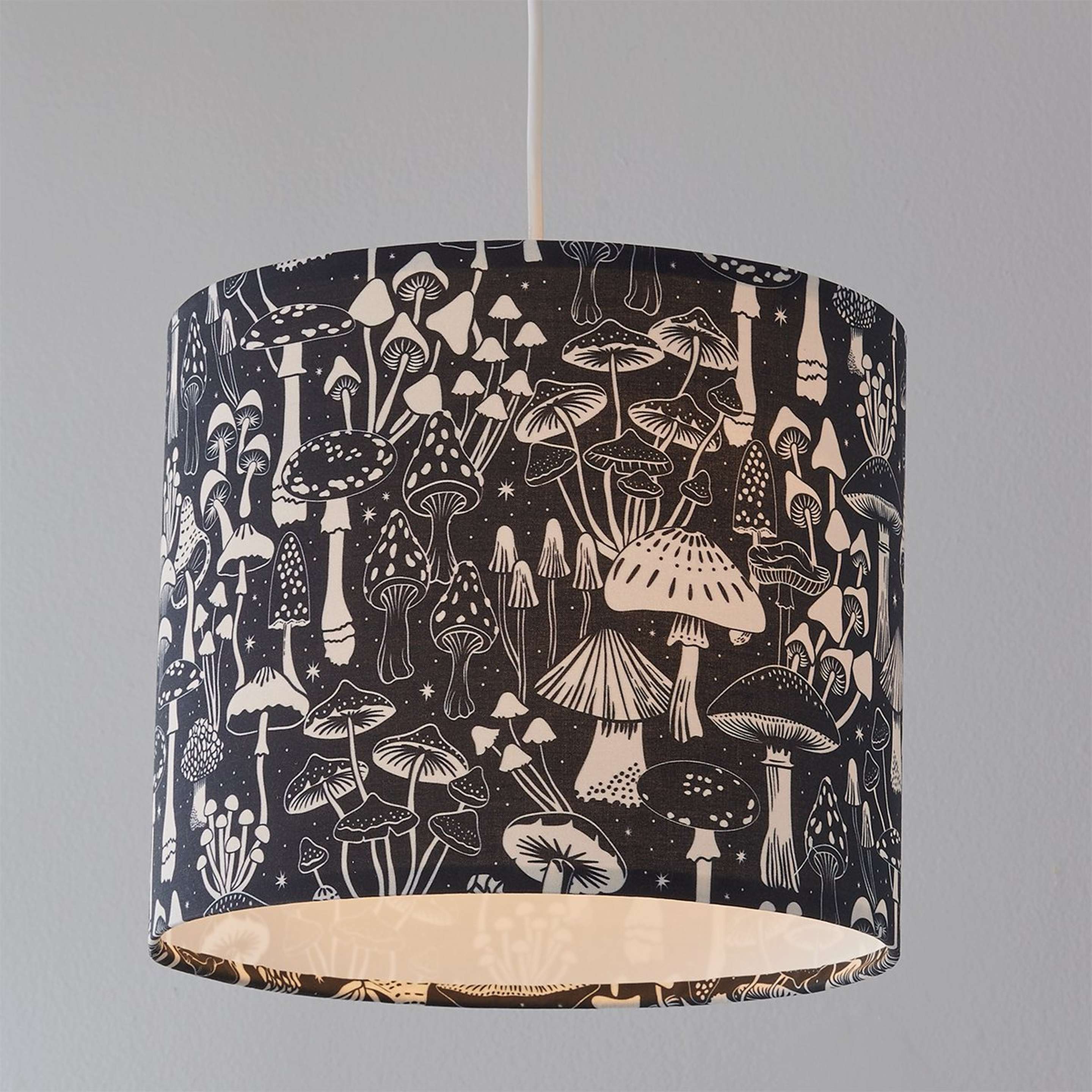 A Fairy Ring Shade Pendant with White / Black color