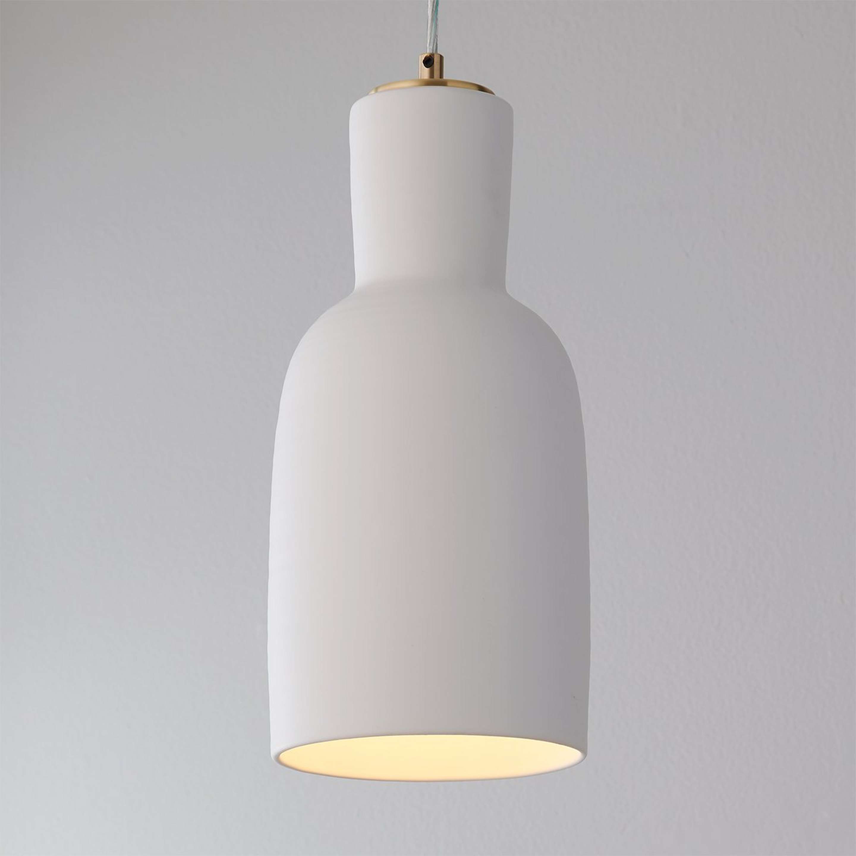 A Skagen Pendant - Large with Brushed Brass / White color