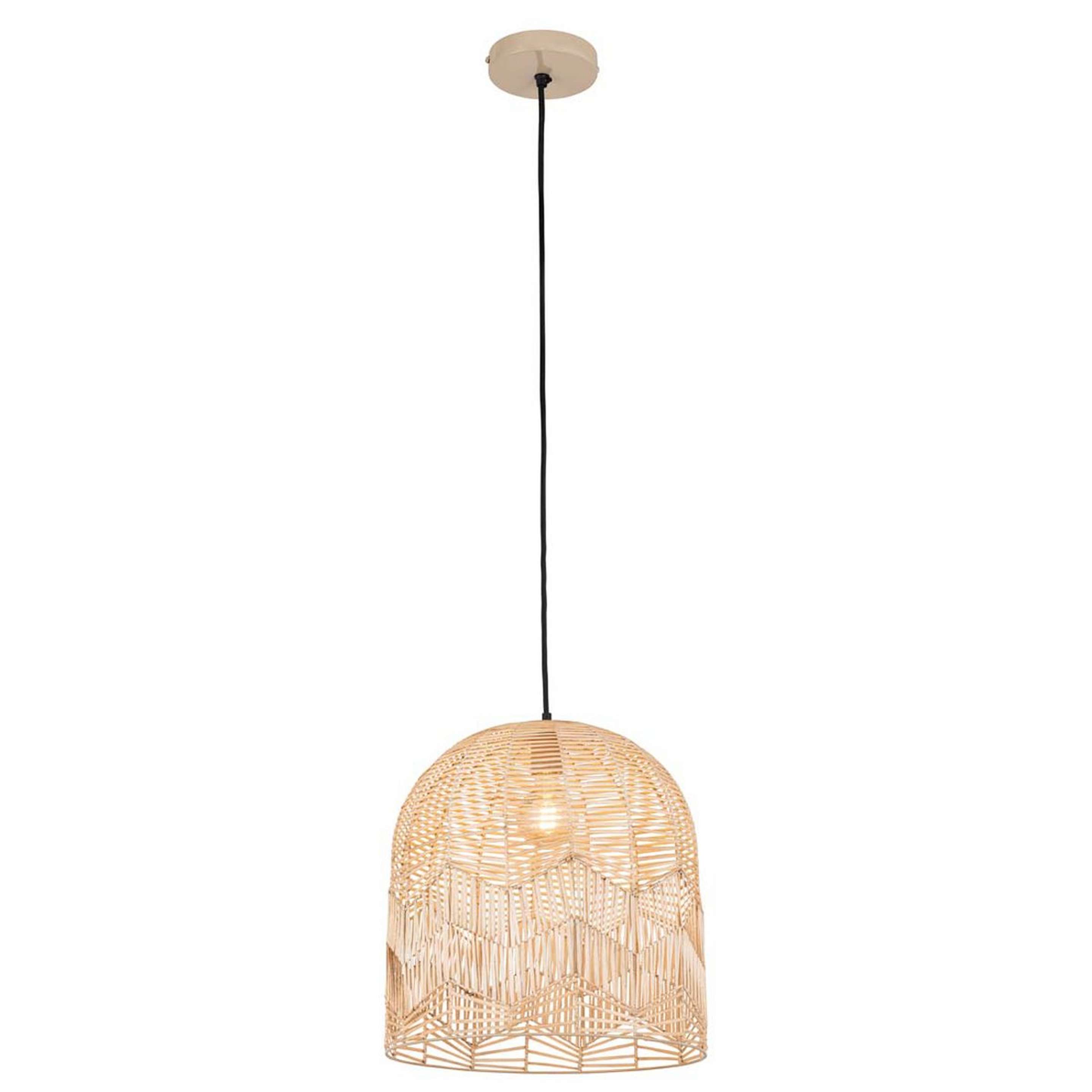 A Oria Pendant with Natural Rattan color