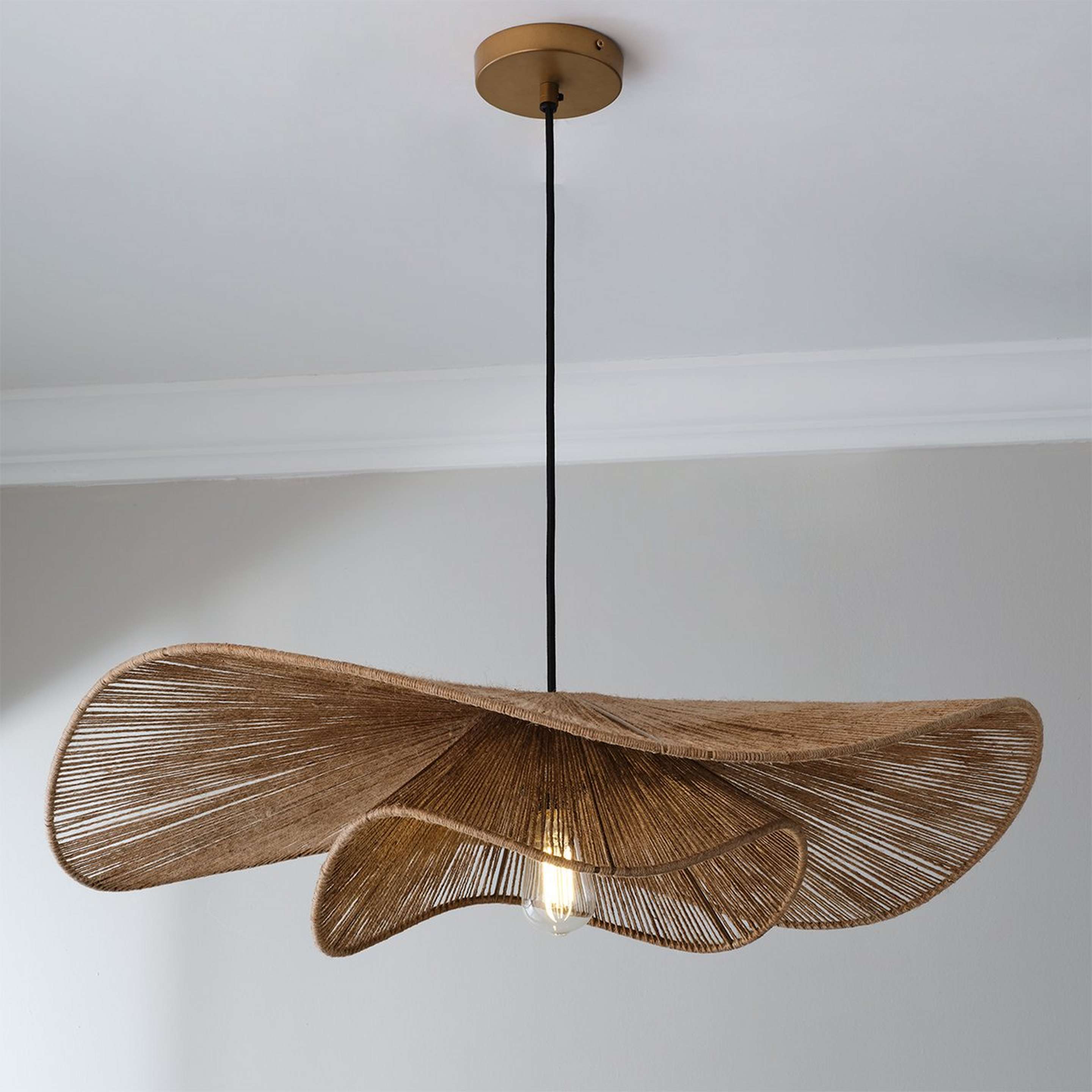A Araceli Pendant - 1 Light with Natural Jute Cord color