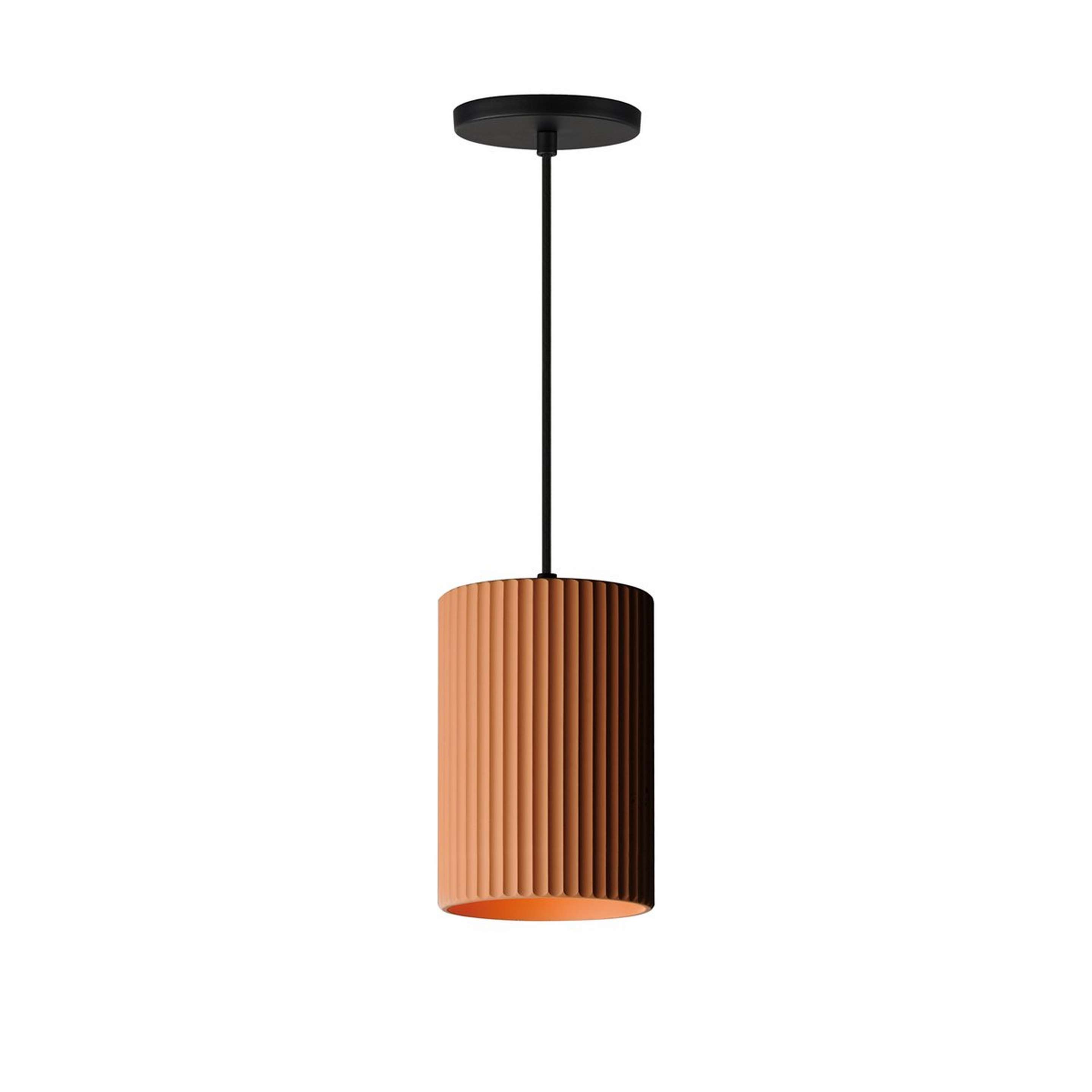 A Silverton Pendant with Terracotta color