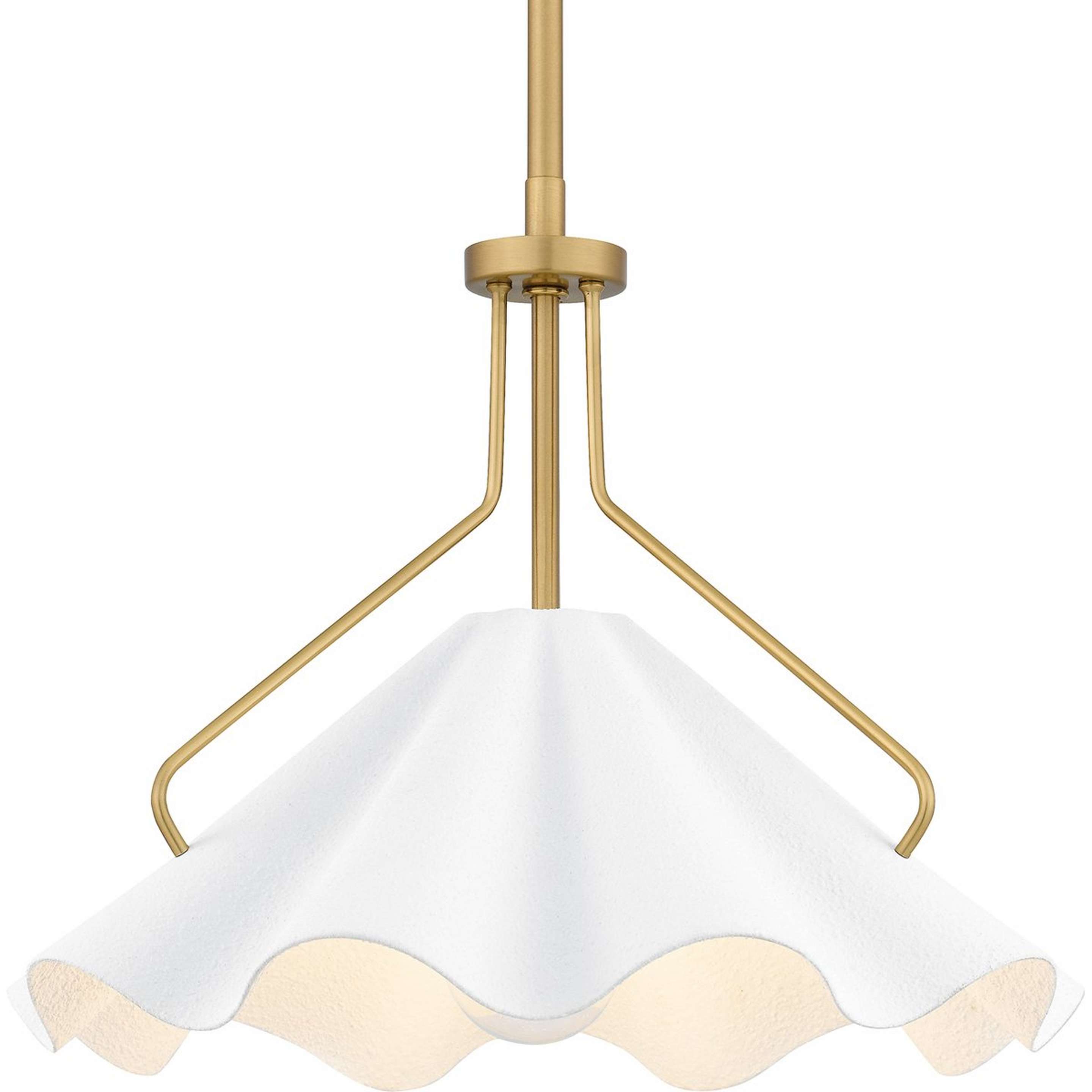 A Valerian Pendant with Aged Brass / White color