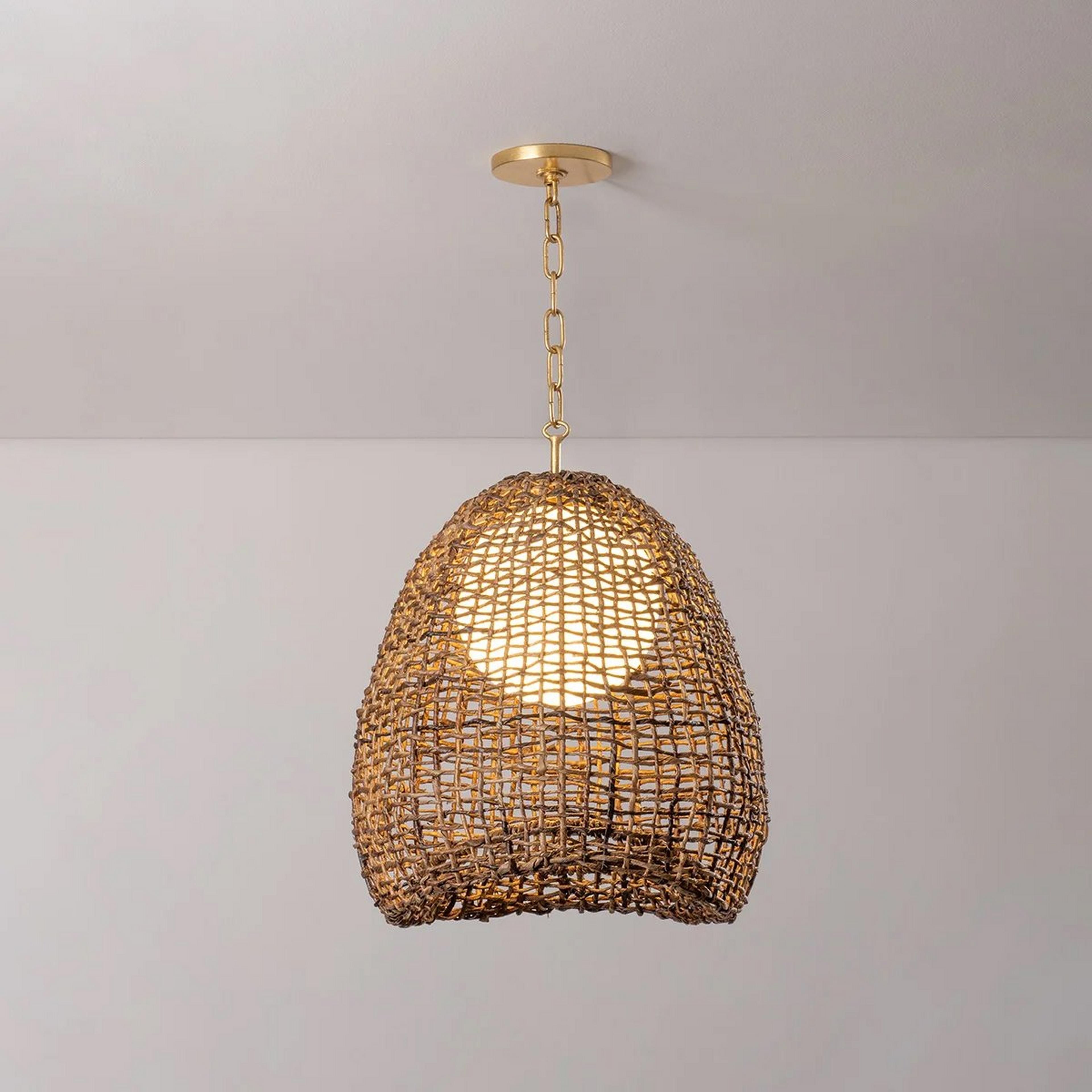 A Leeds Pendant with Gold Leaf / Natural  color