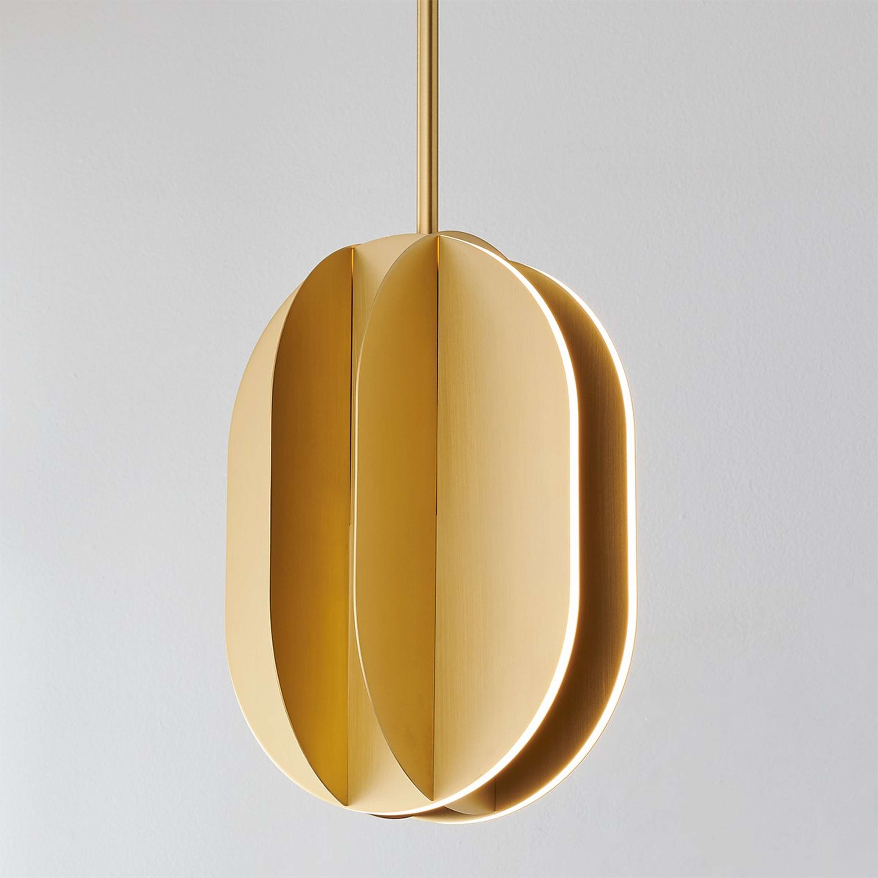 A Tabata Pendant with Satin Brass color