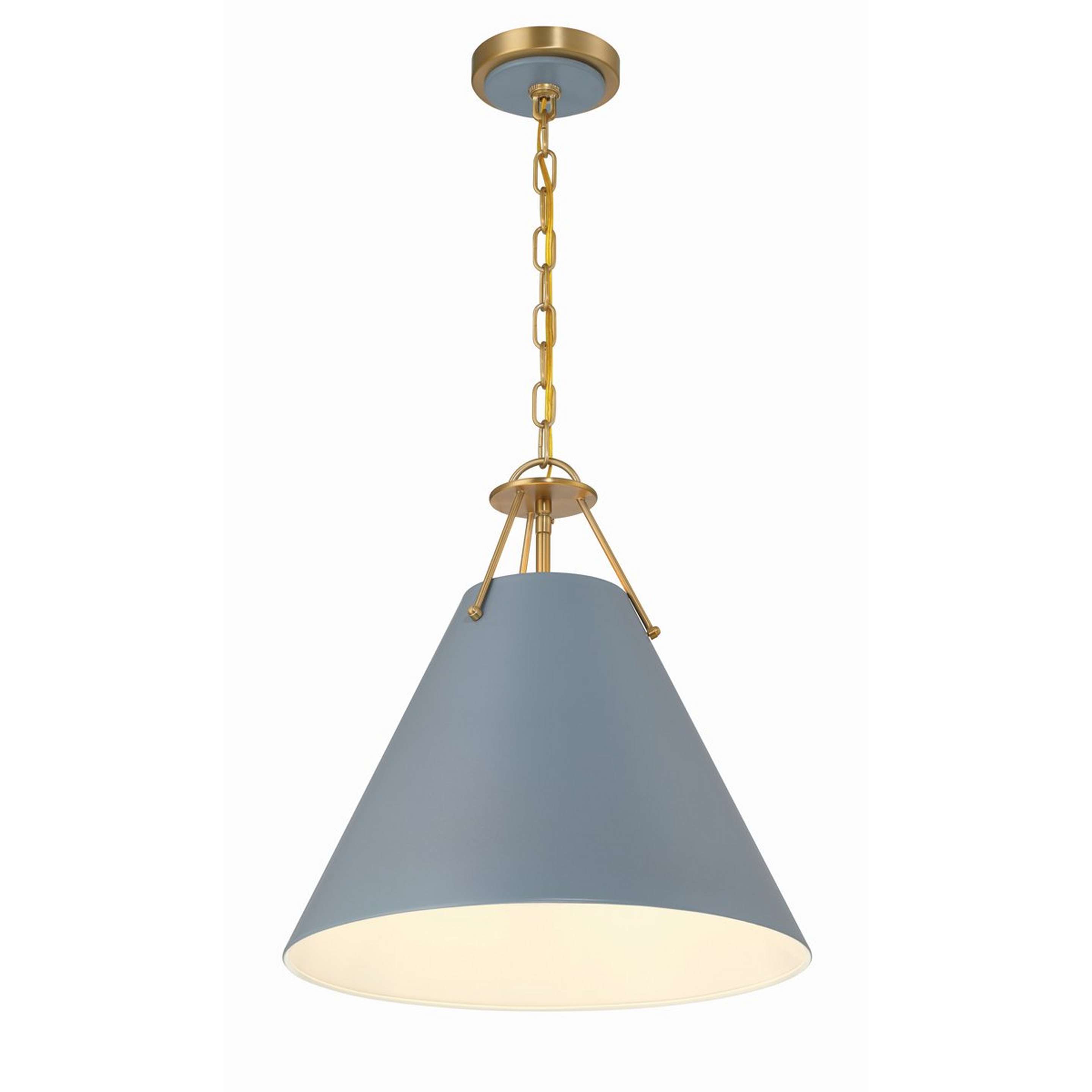 A Leoda Pendant - Large with Gold / Blue color