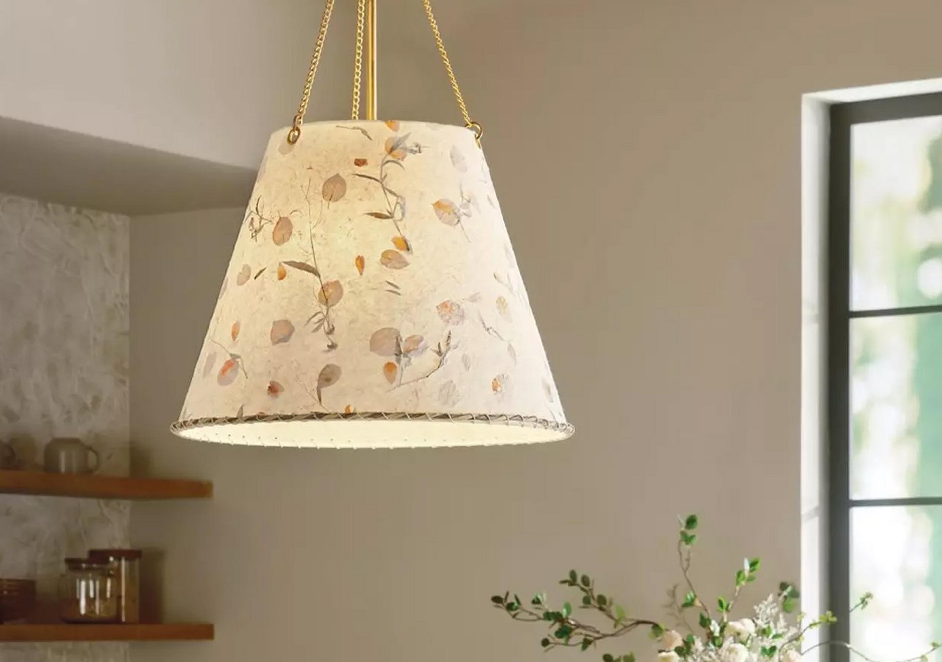 Gold Leaf and Pressed Flower Idlewylde Pendant