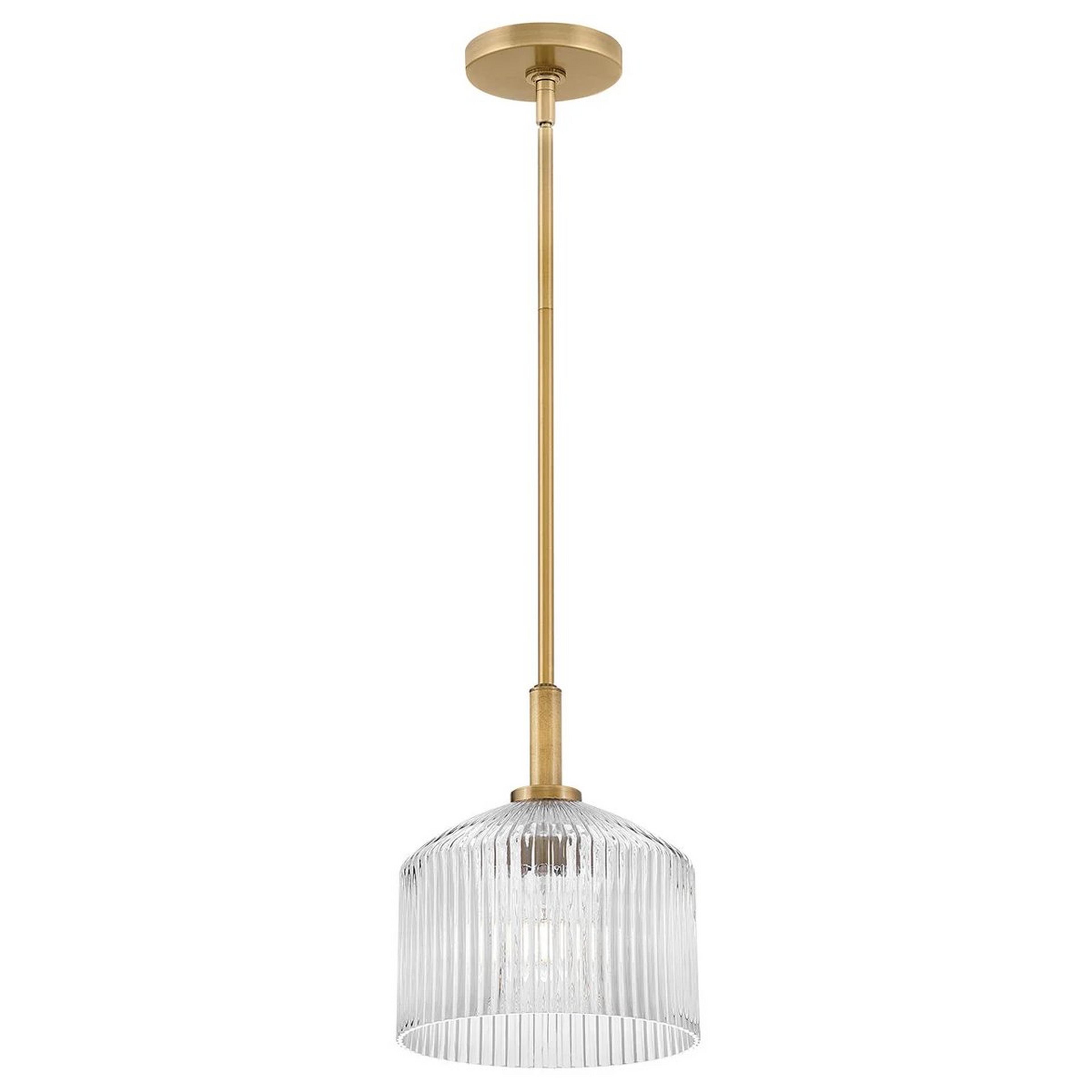 A Nicolette Pendant with Brass / Clear Glass color