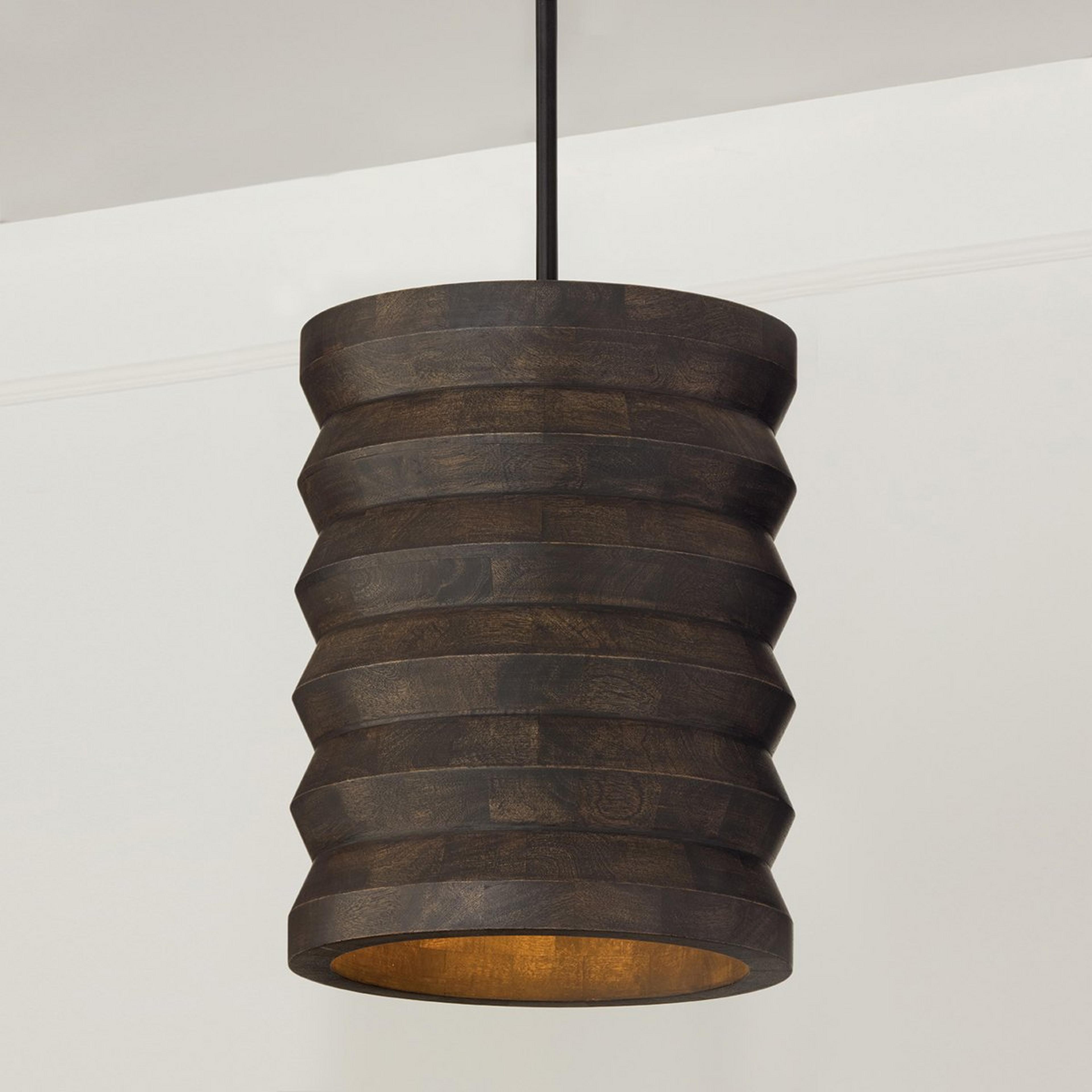A Harvinder Pendant with Black / Espresso color