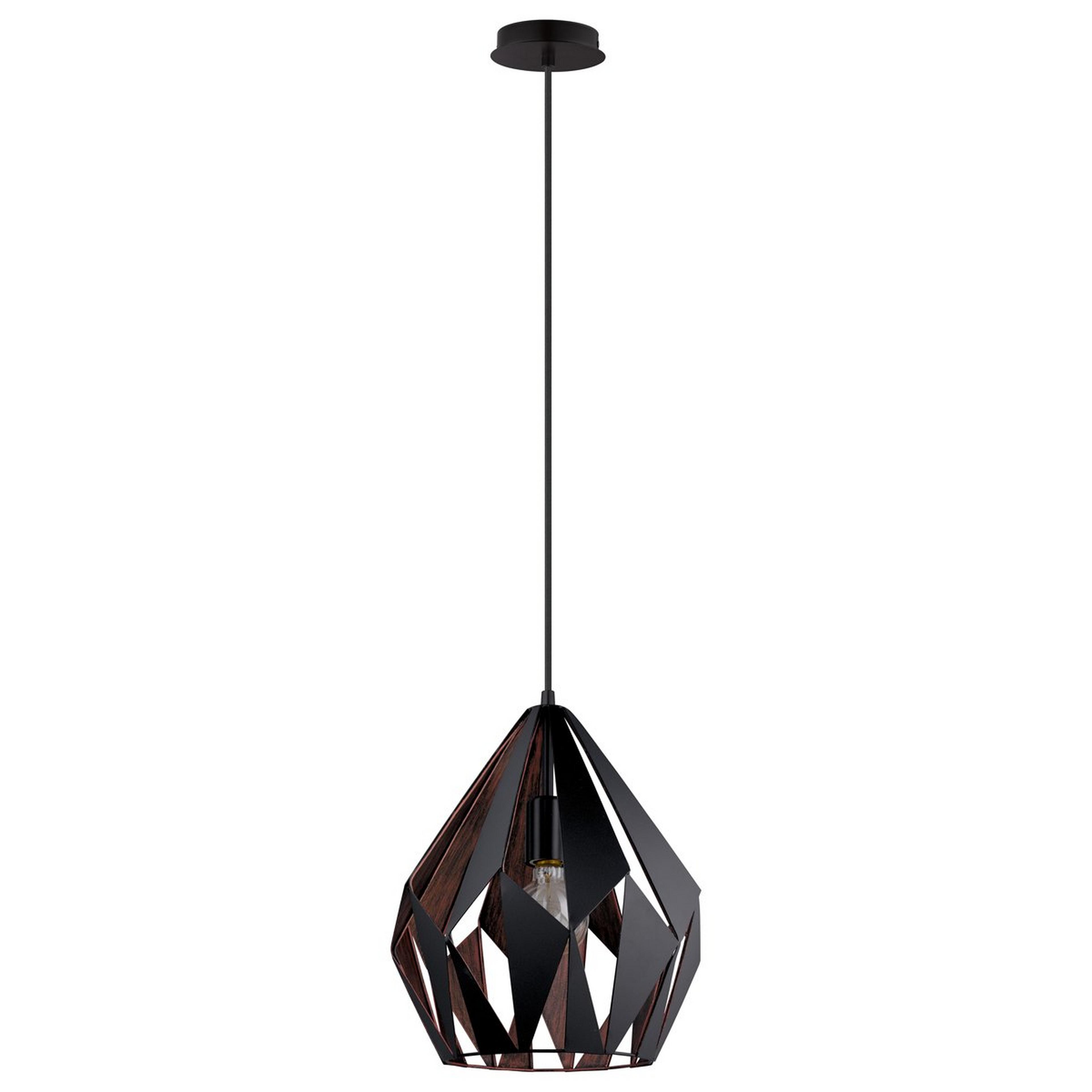 A Zula Pendant - Medium with Black / Copper color