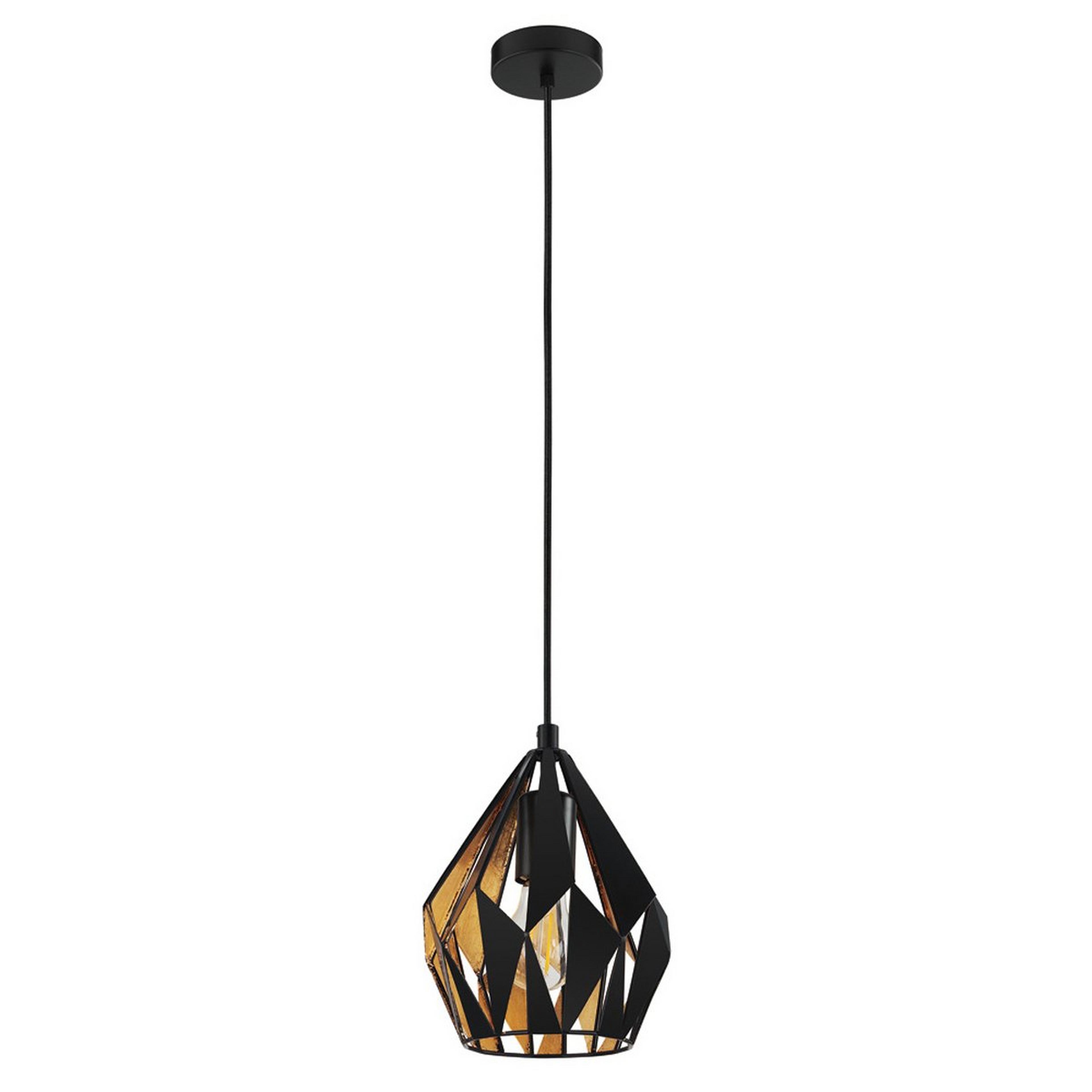 A Zula Pendant - Small with Black / Gold color