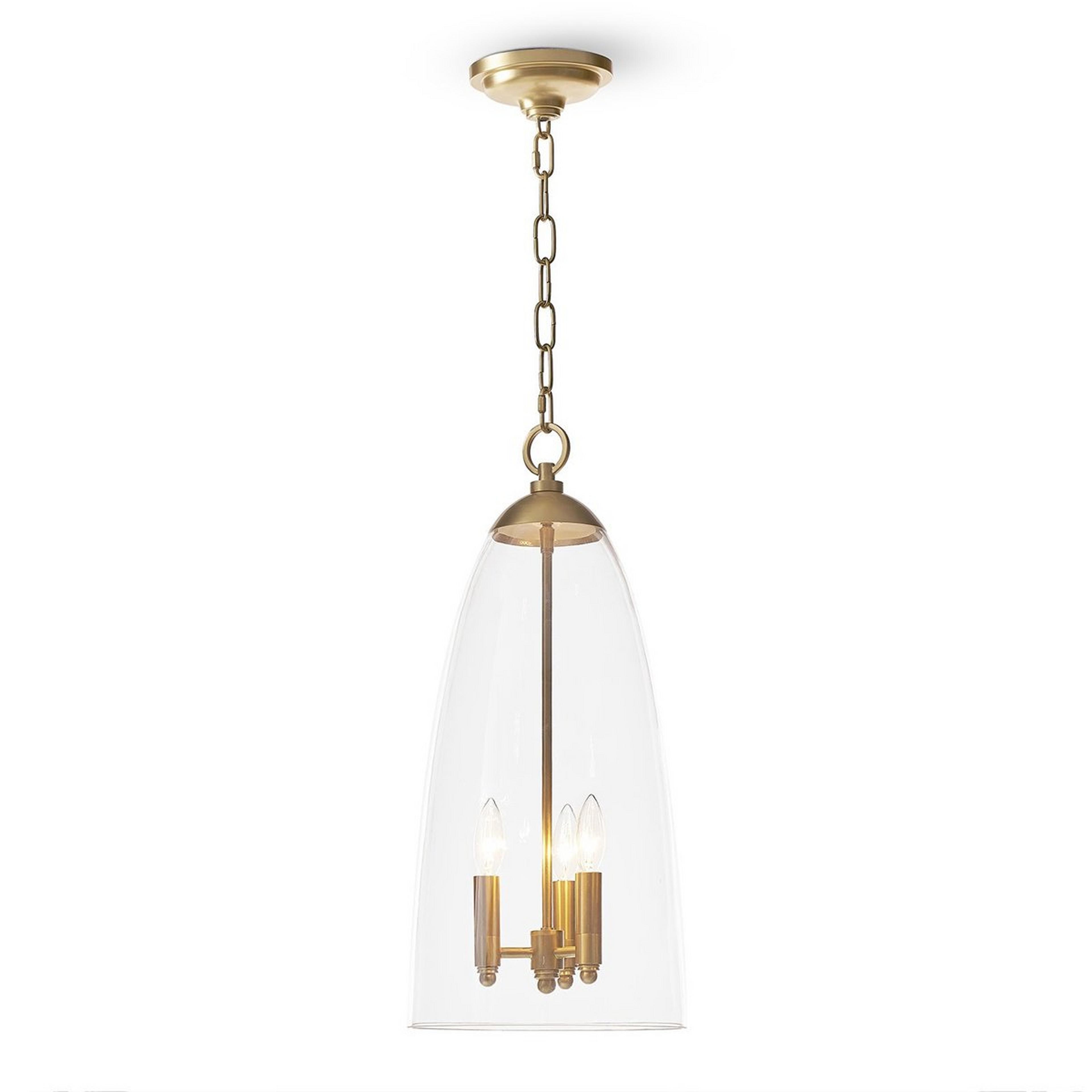 A Dawlett Pendant with Brass / Clear Glass color