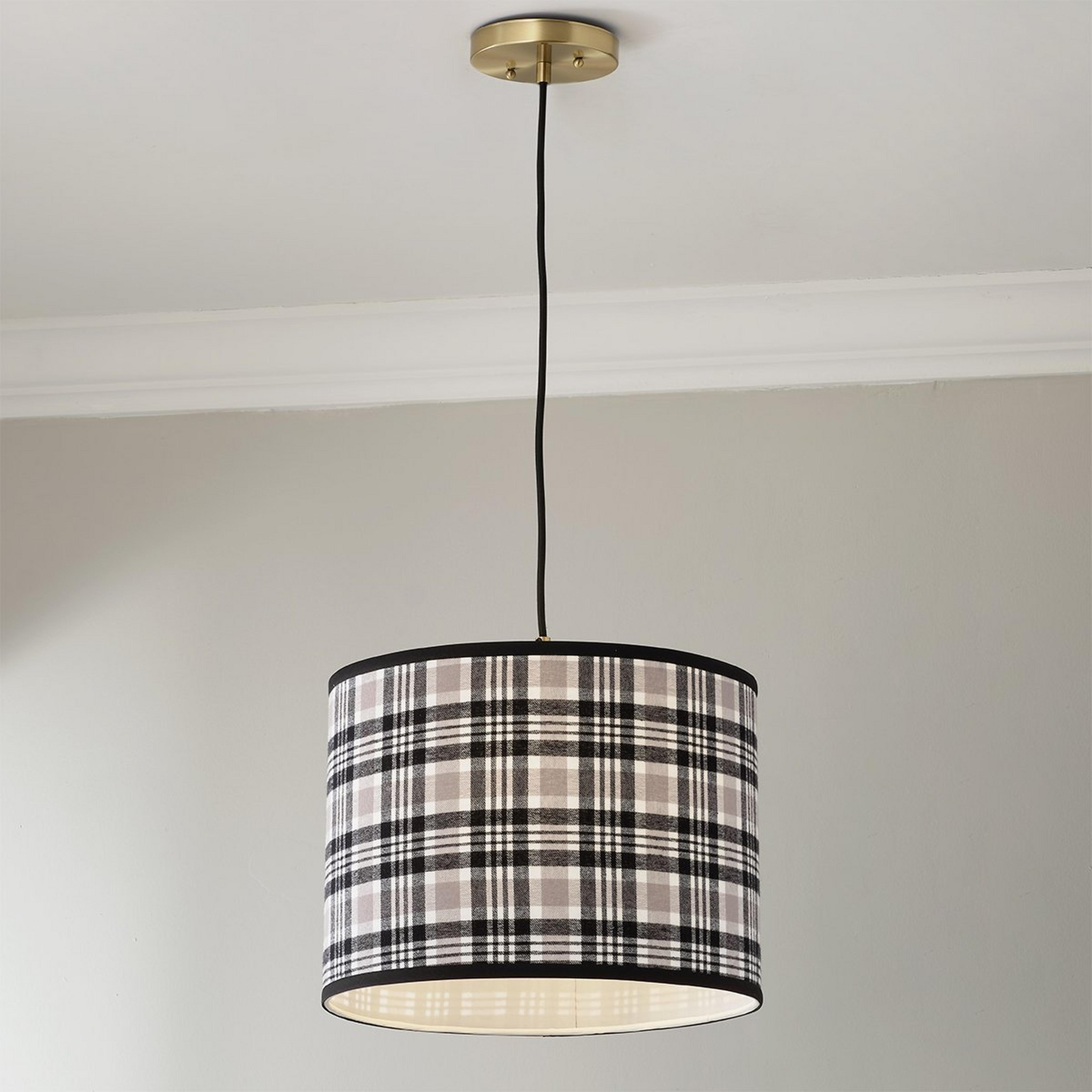 A Gridline Shade Pendant with undefined color