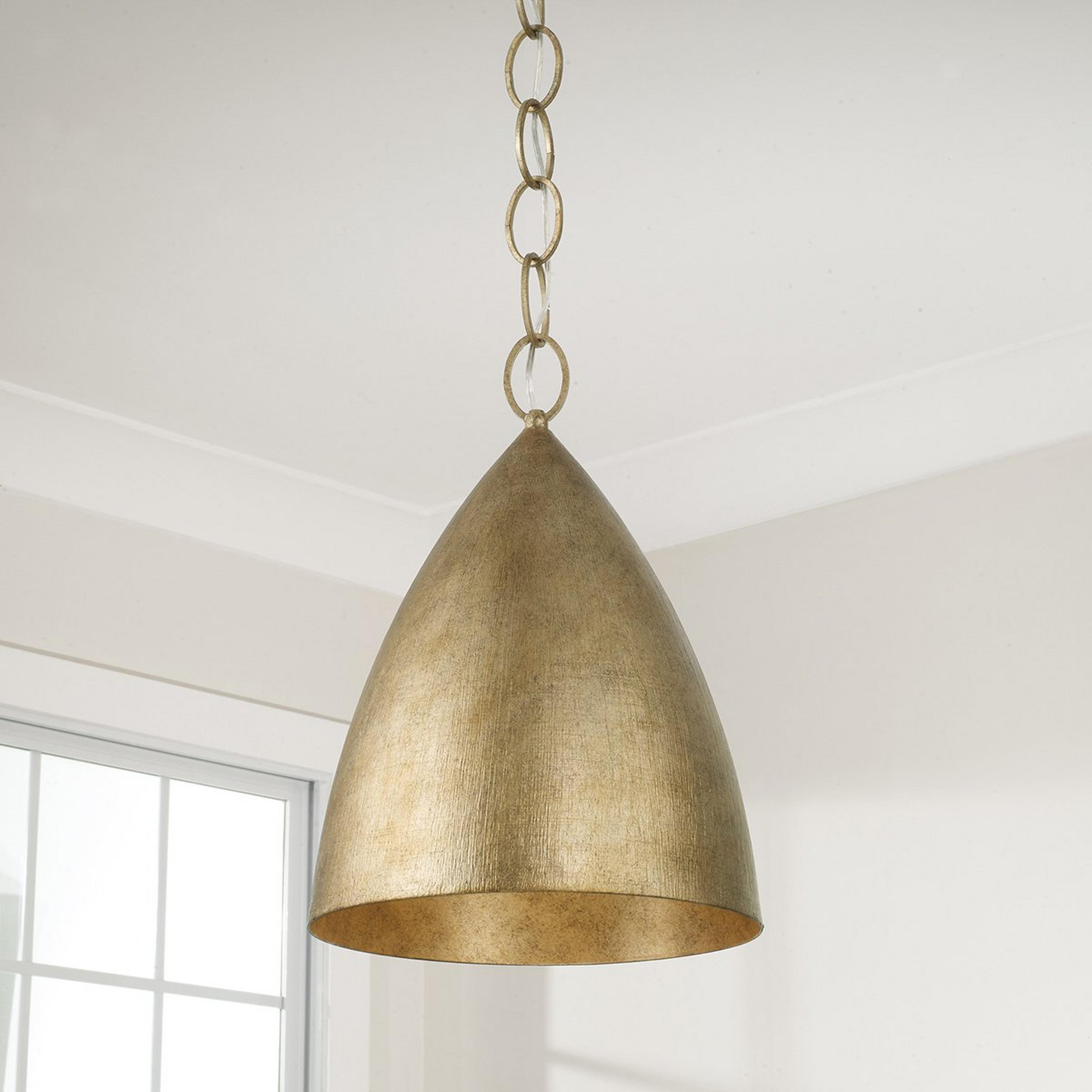 A Dipti LED Pendant - Small with Antiqued Gold color