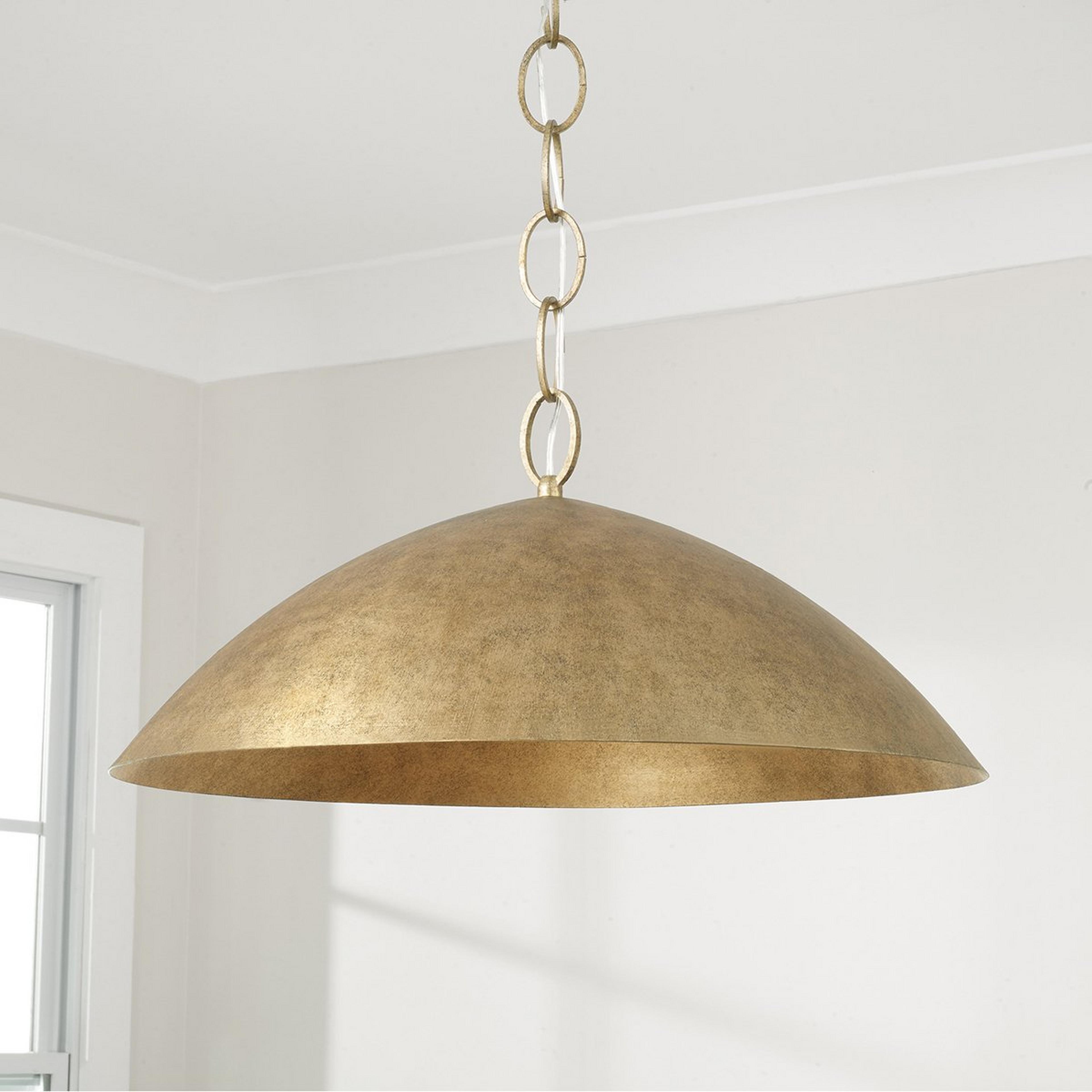 A Dipti LED Pendant - Large with Antiqued Gold color