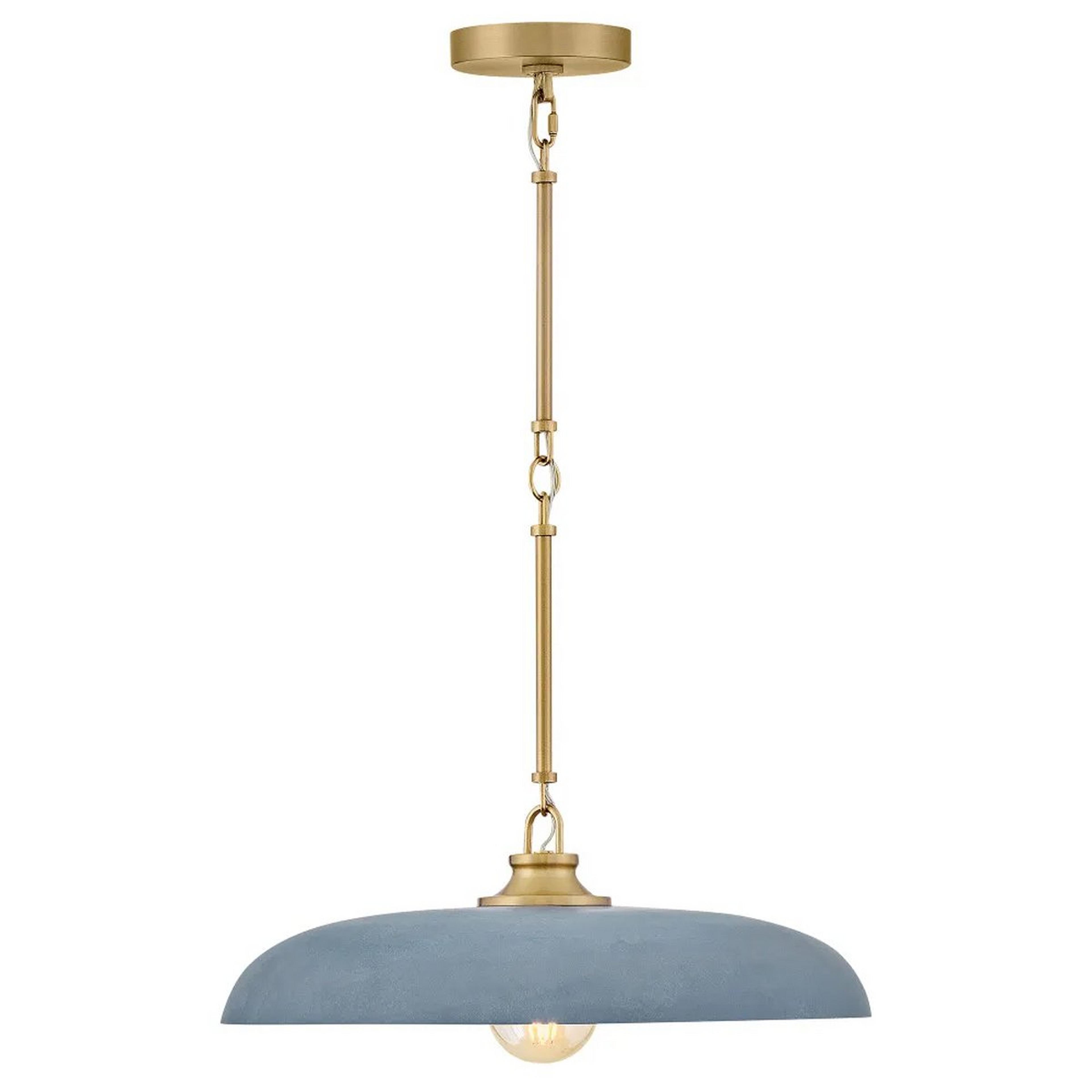 A Bellingham Pendant with Brass / Blue color