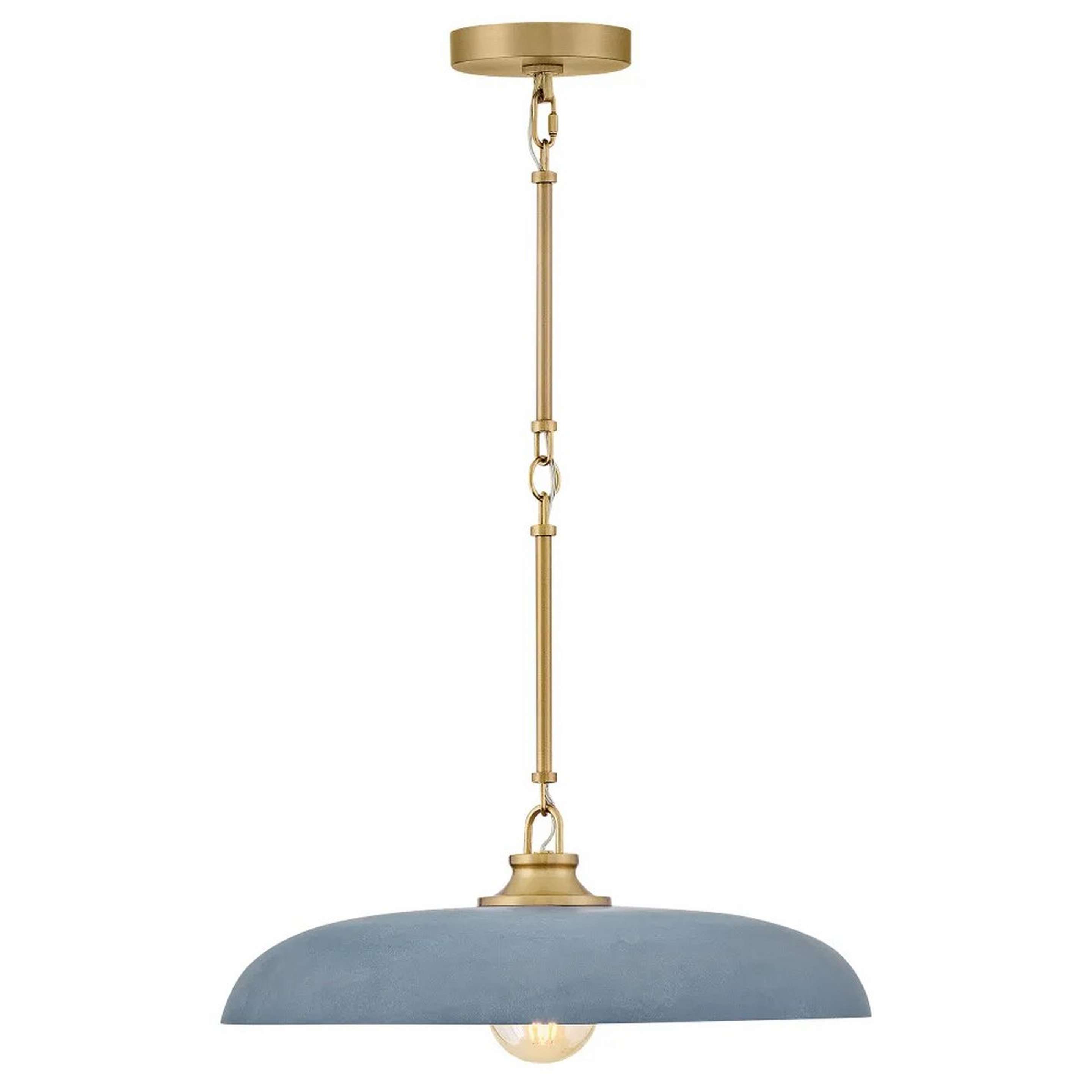 A Bellingham Pendant with Brass / Blue color