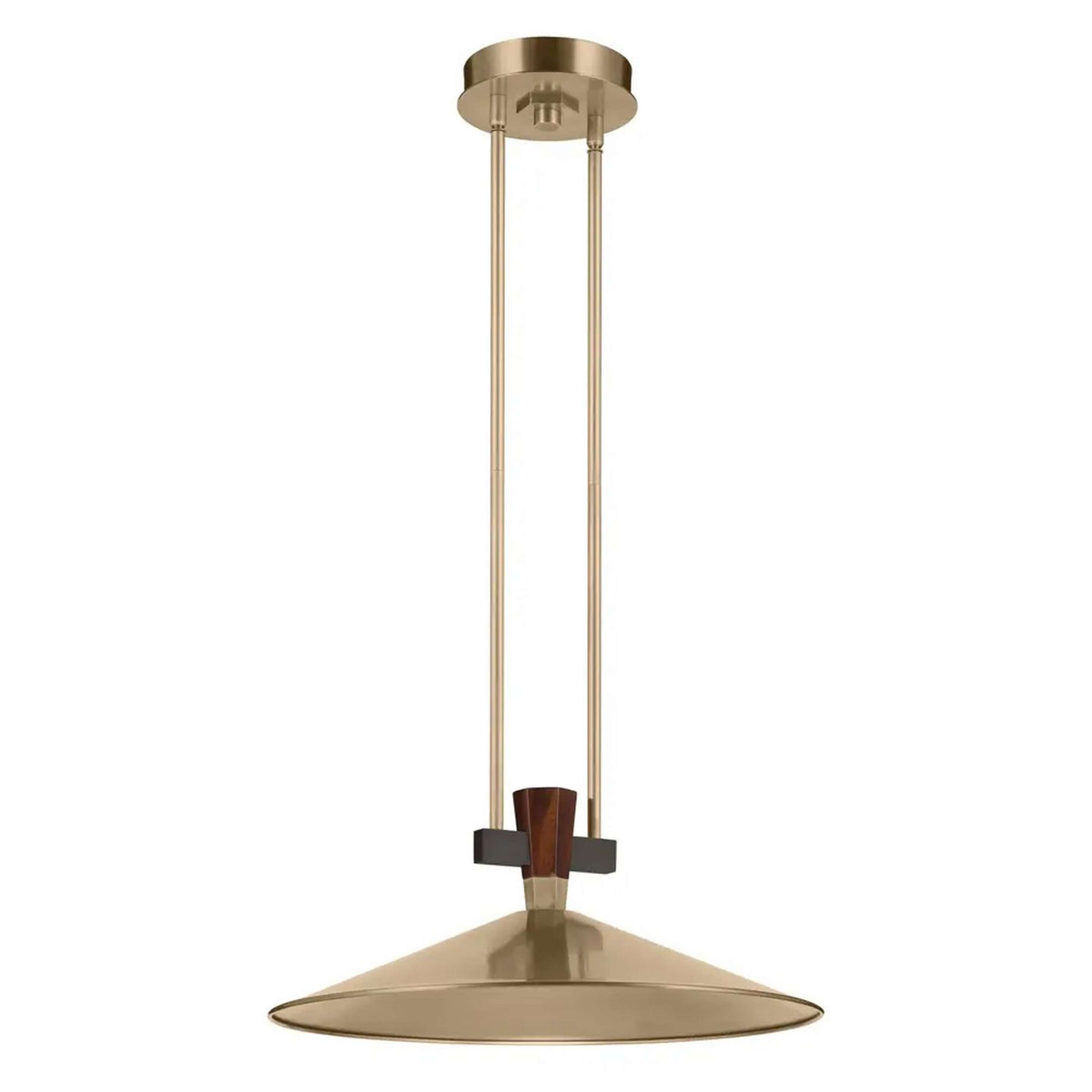 A Nouve Pendant with Champagne Bronze / Antique Bronze / Walnut color