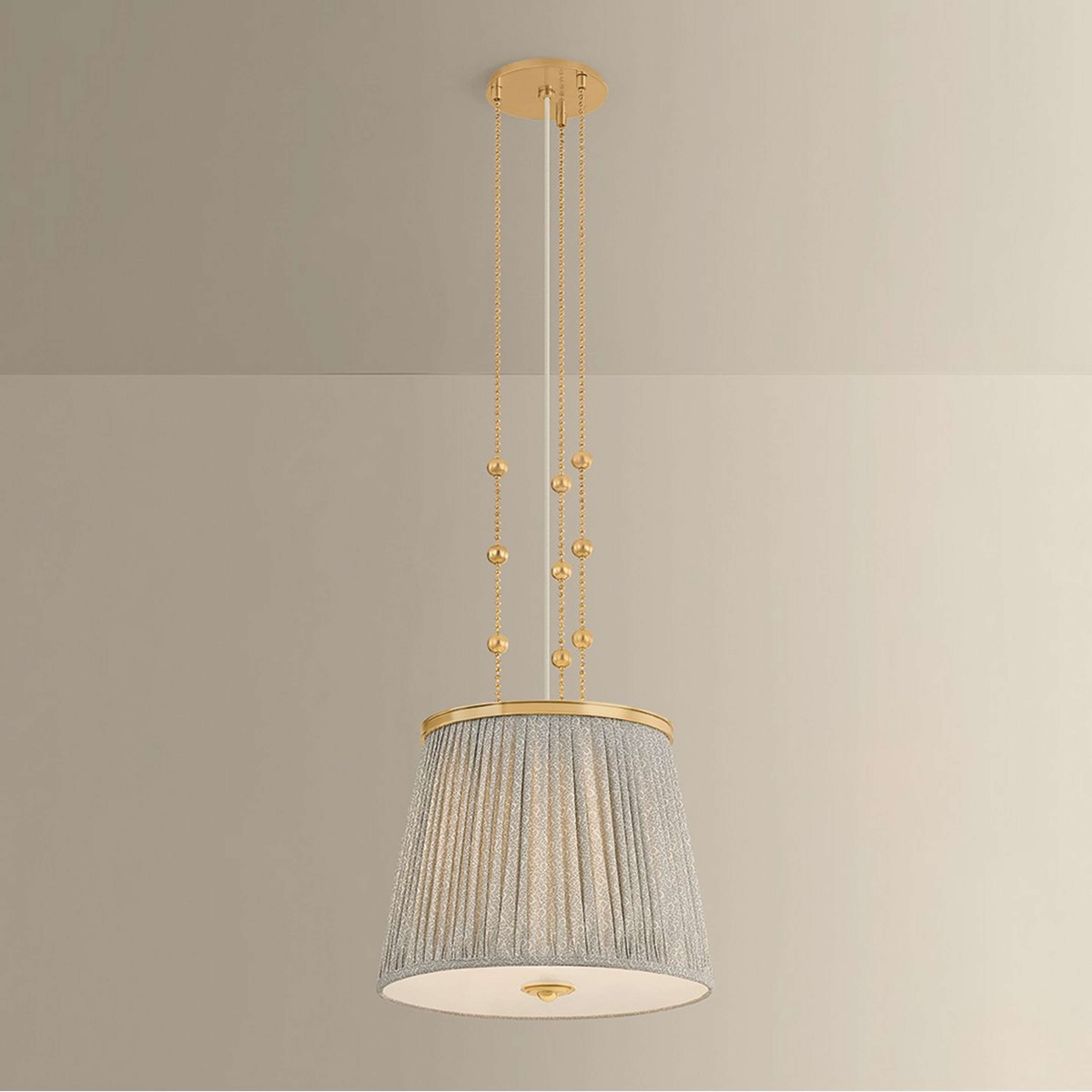A Somerset Pendant with Brass / Gray / White color
