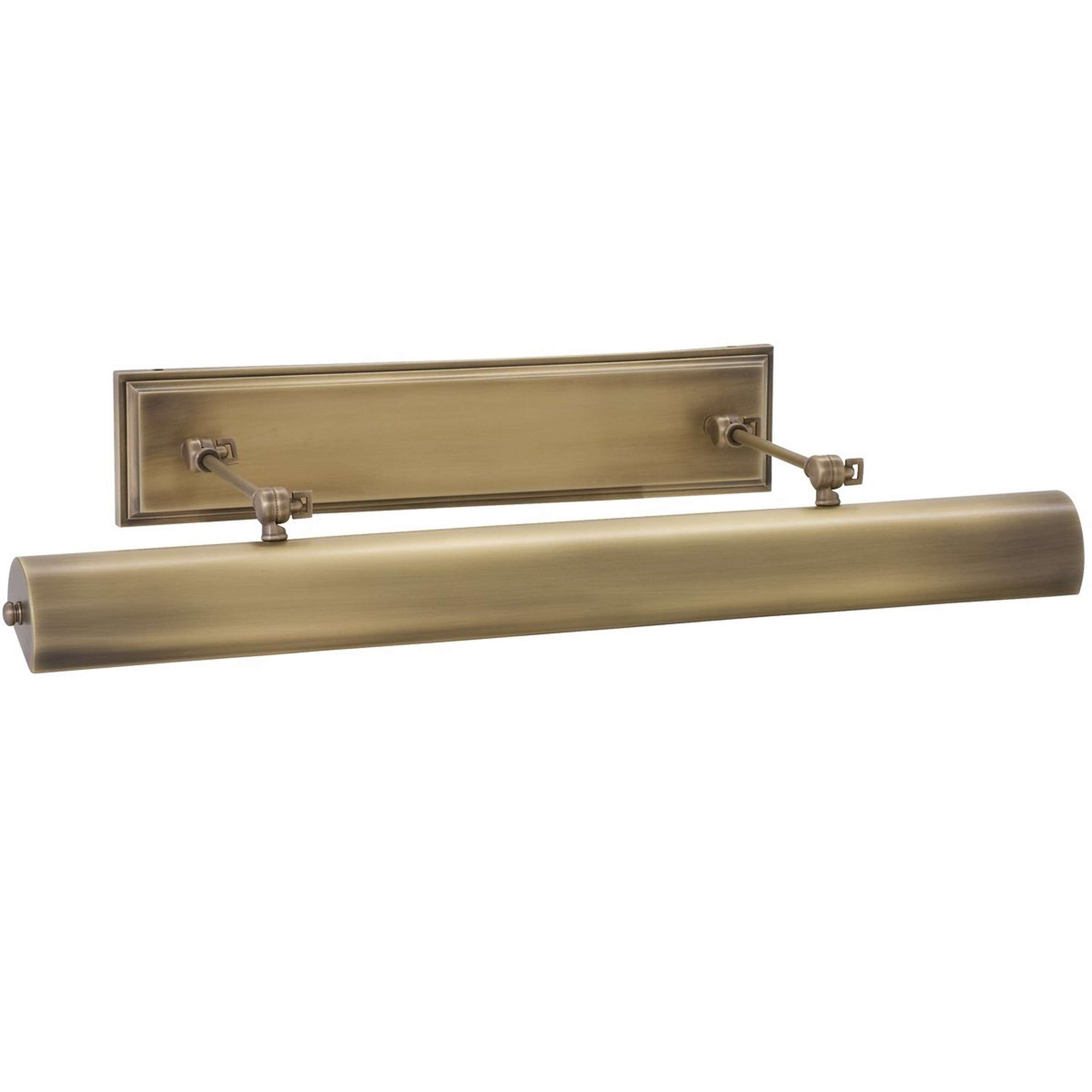 A 30" Oxford LED Picture Light with Antique Brass color