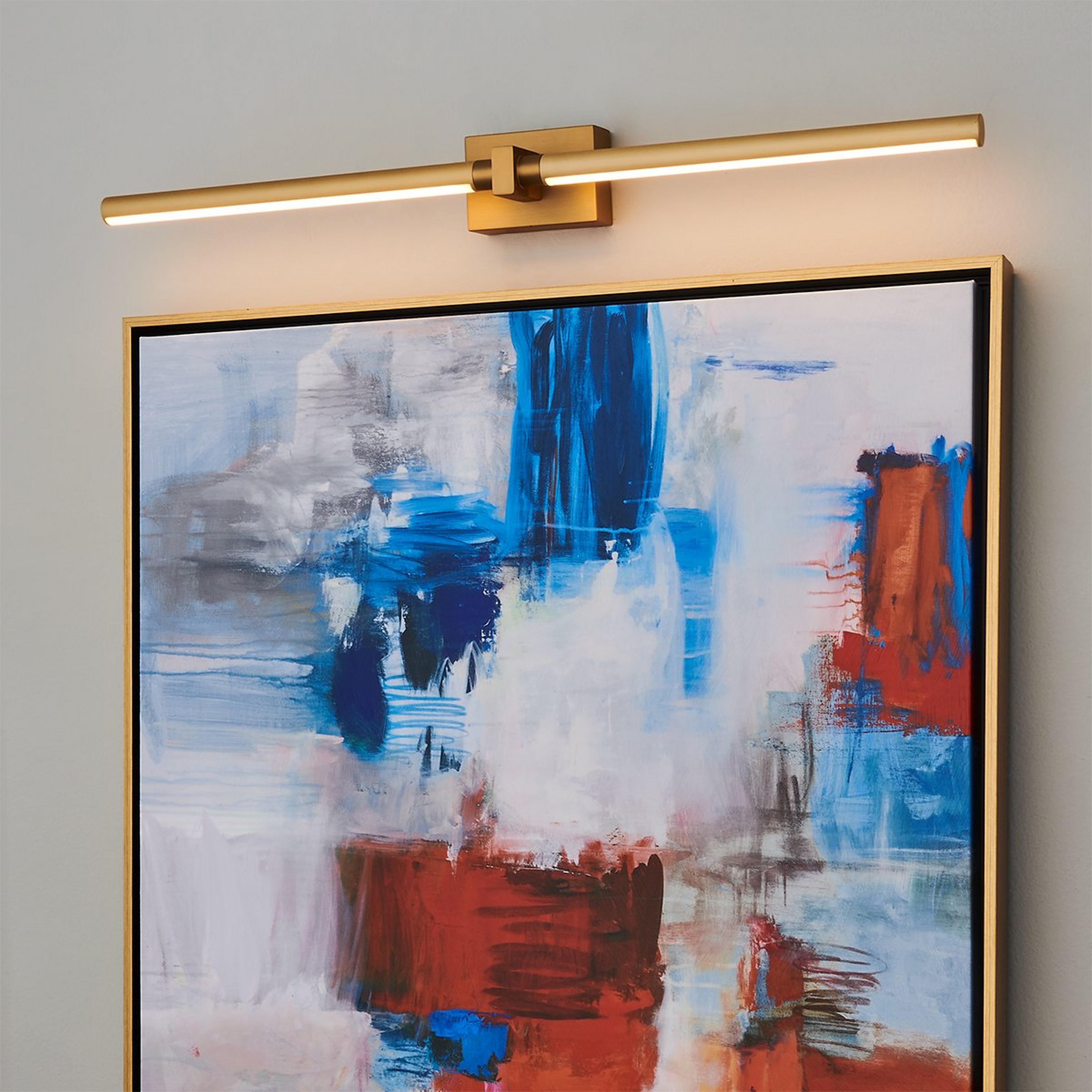 A 30.5" Afernie LED Picture Light with Gold color
