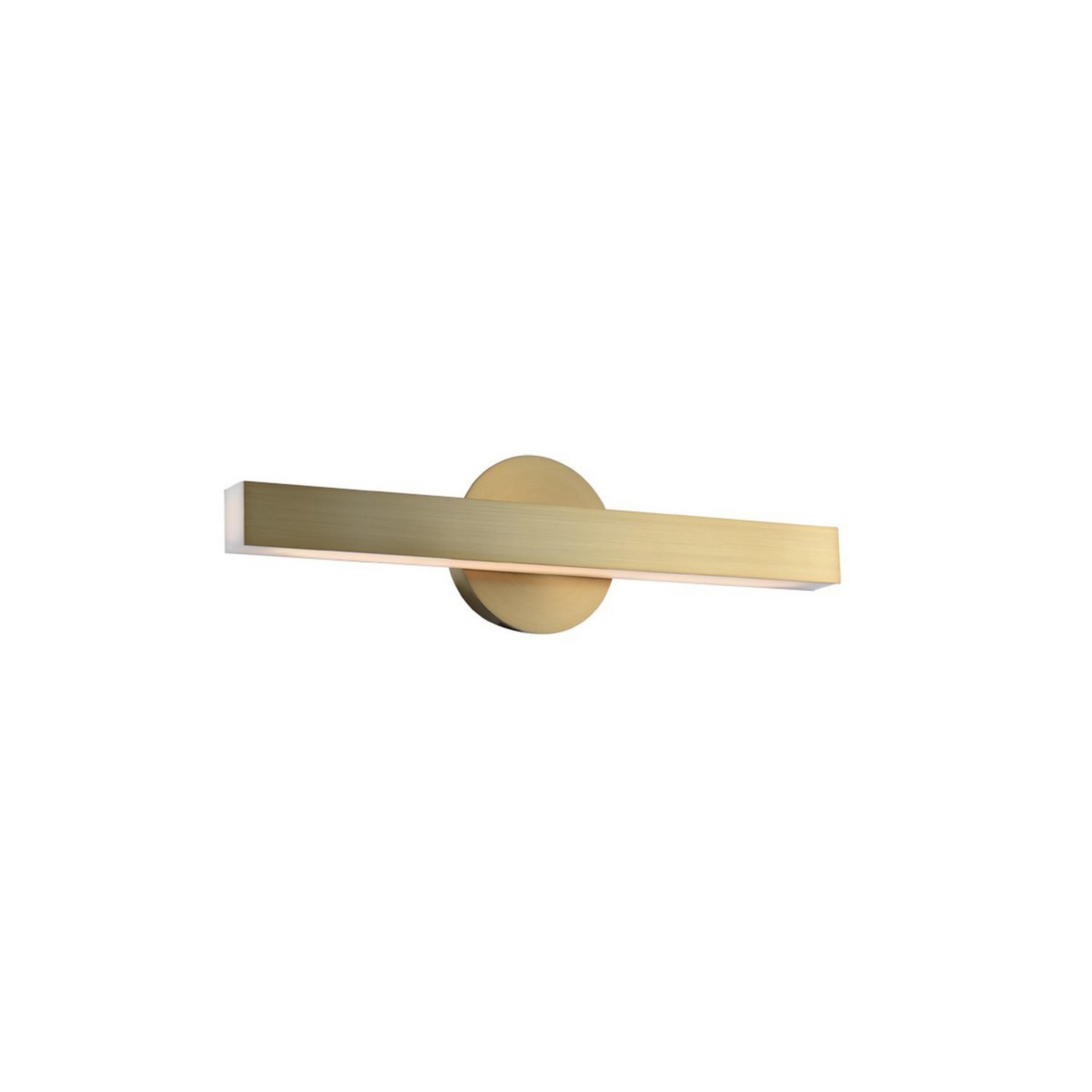 A Martes LED Picture Light with Aged Brass color