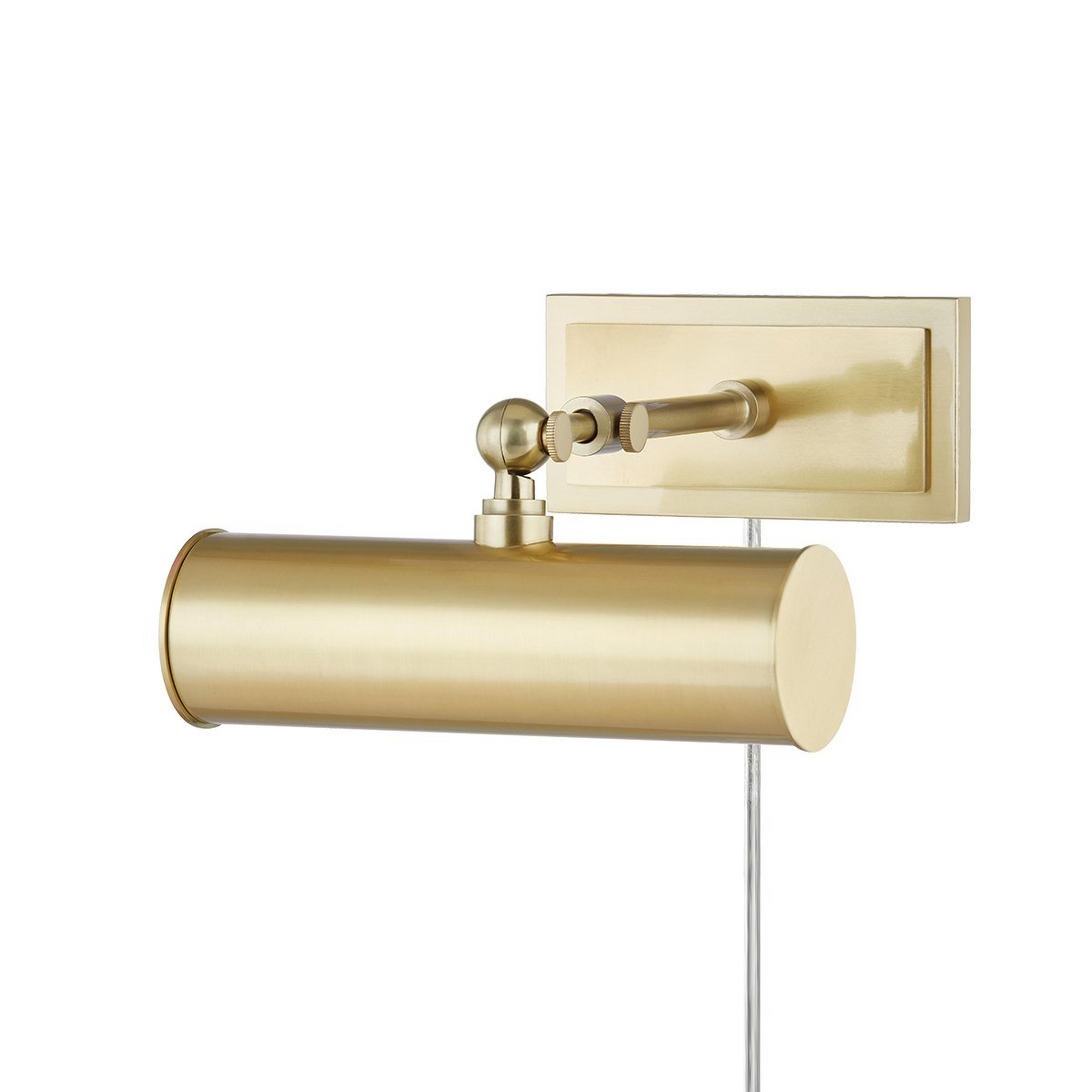 A 8" Retro Cylinder Picture Light with Antique Brass color