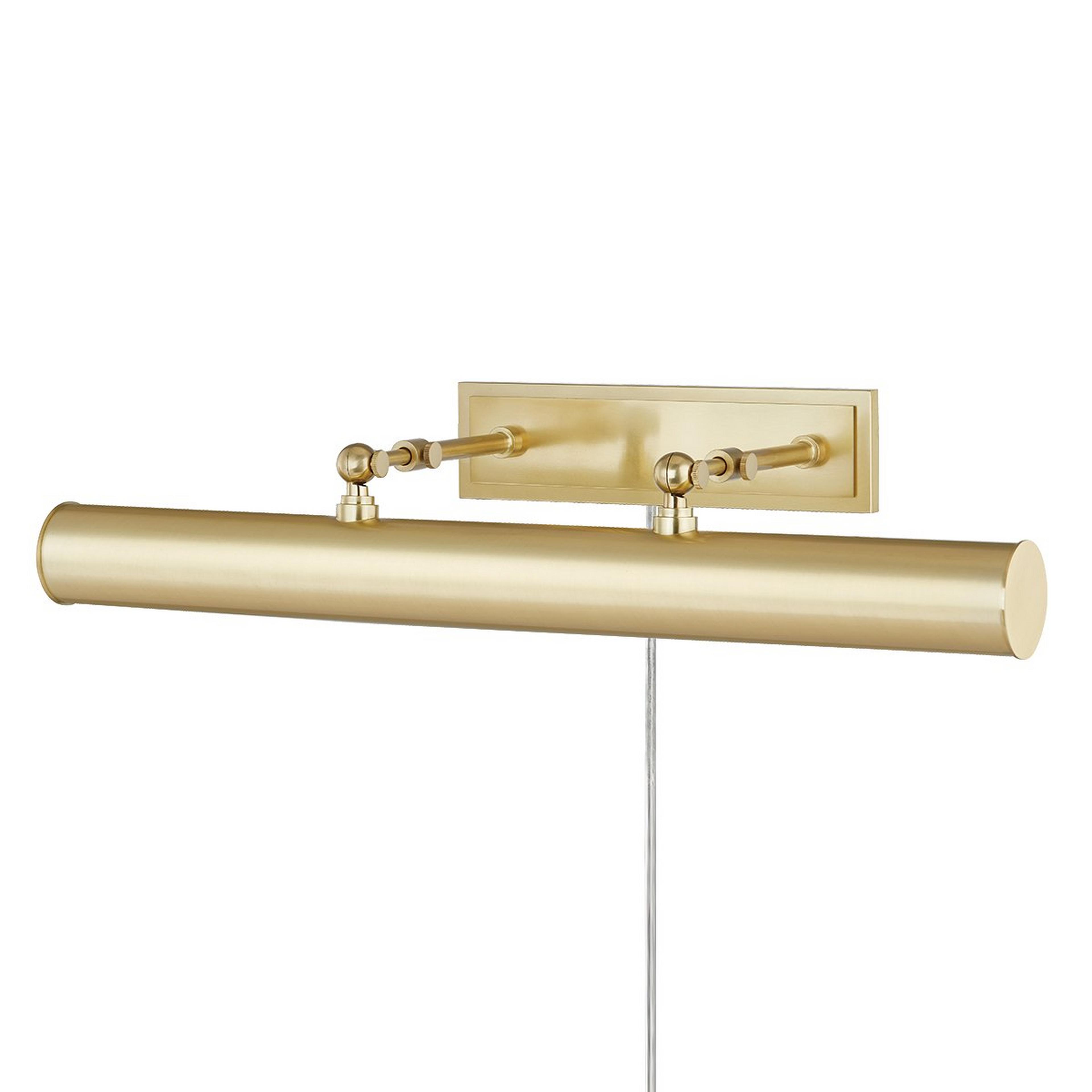 A 24" Retro Cylinder Picture Light with Antique Brass color