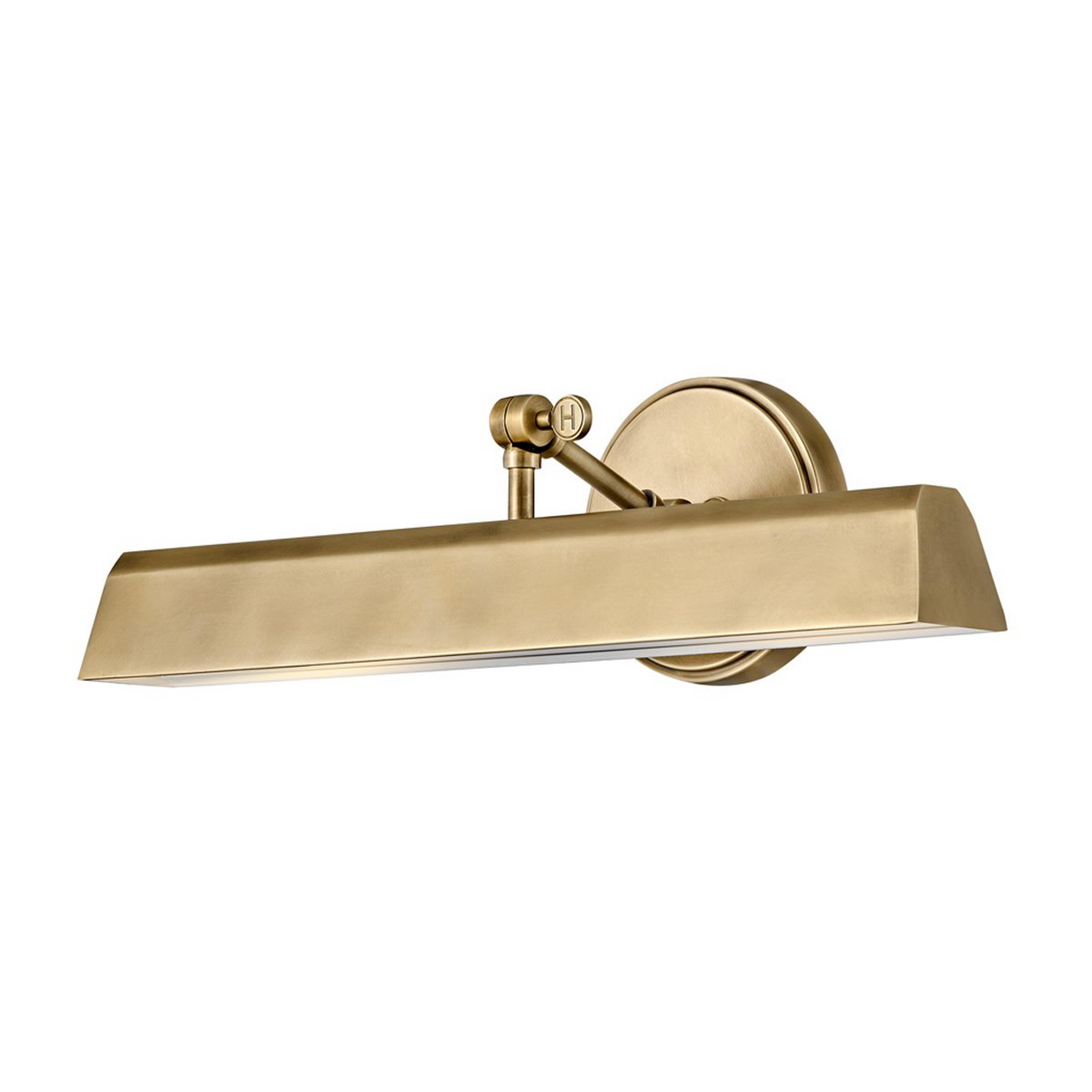 A Cyrus Adjustable Picture Light - Medium with Brass color