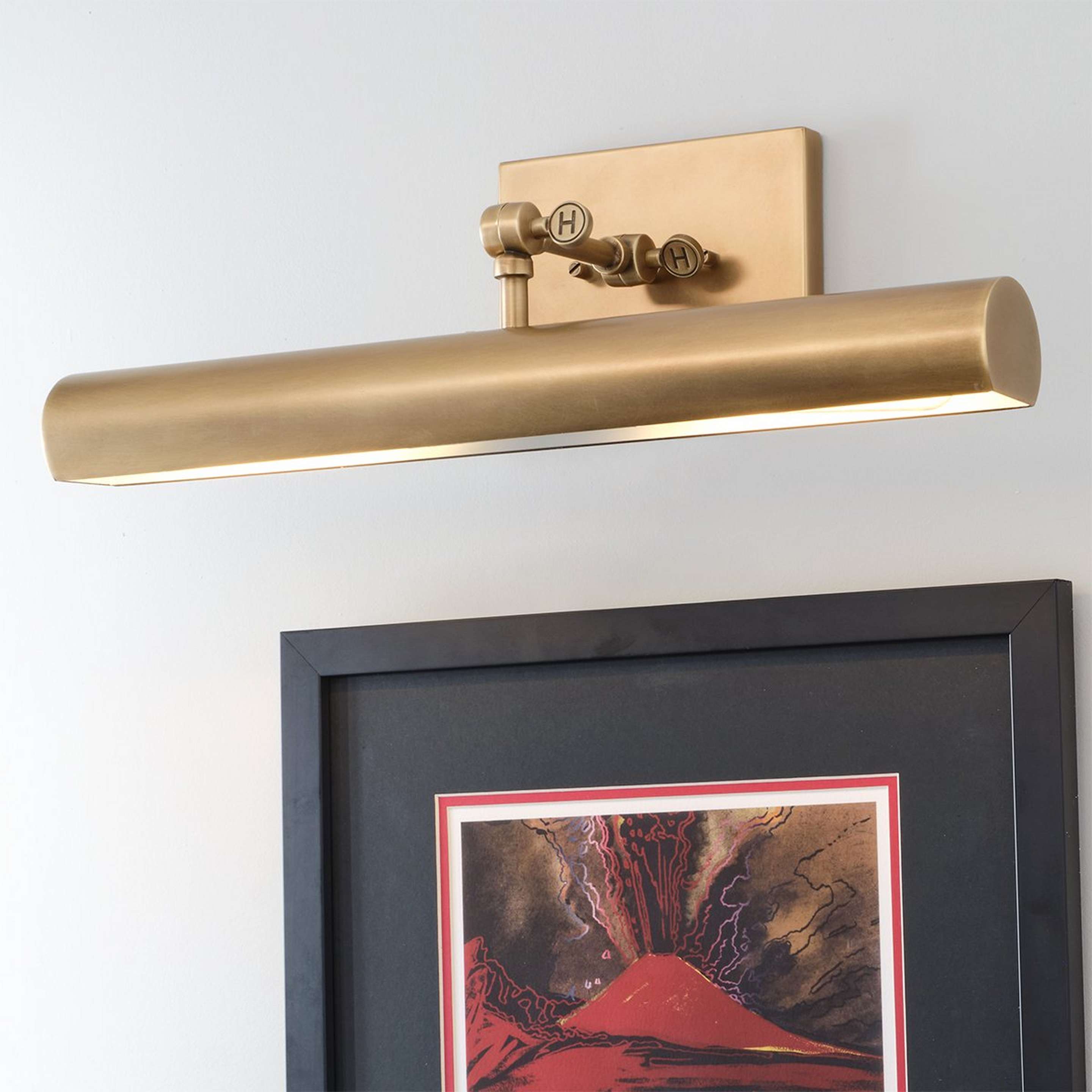 A Trenholm Picture Light - Medium with Aged Brass color