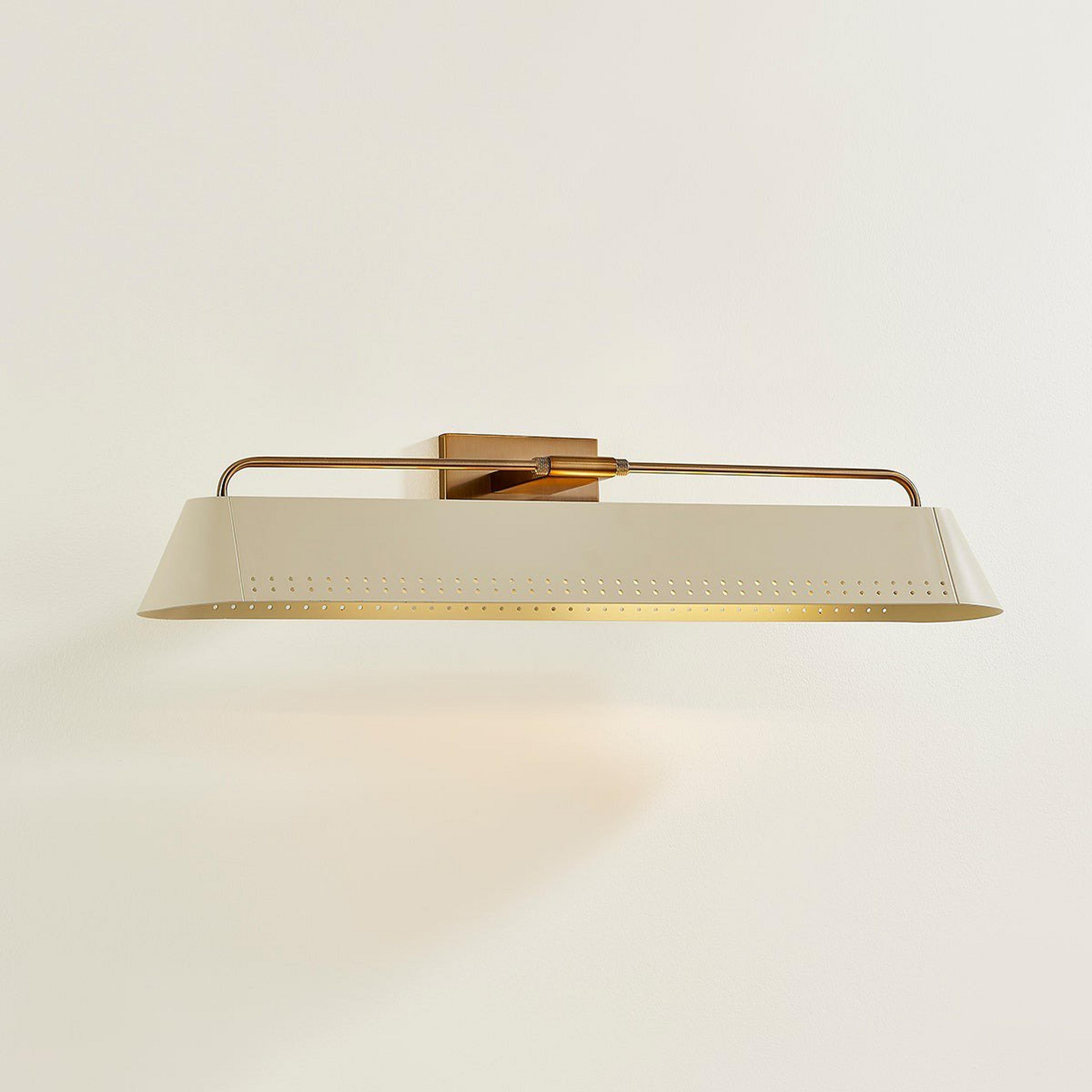 A Montague Picture Light - Large with Brass / Tan color
