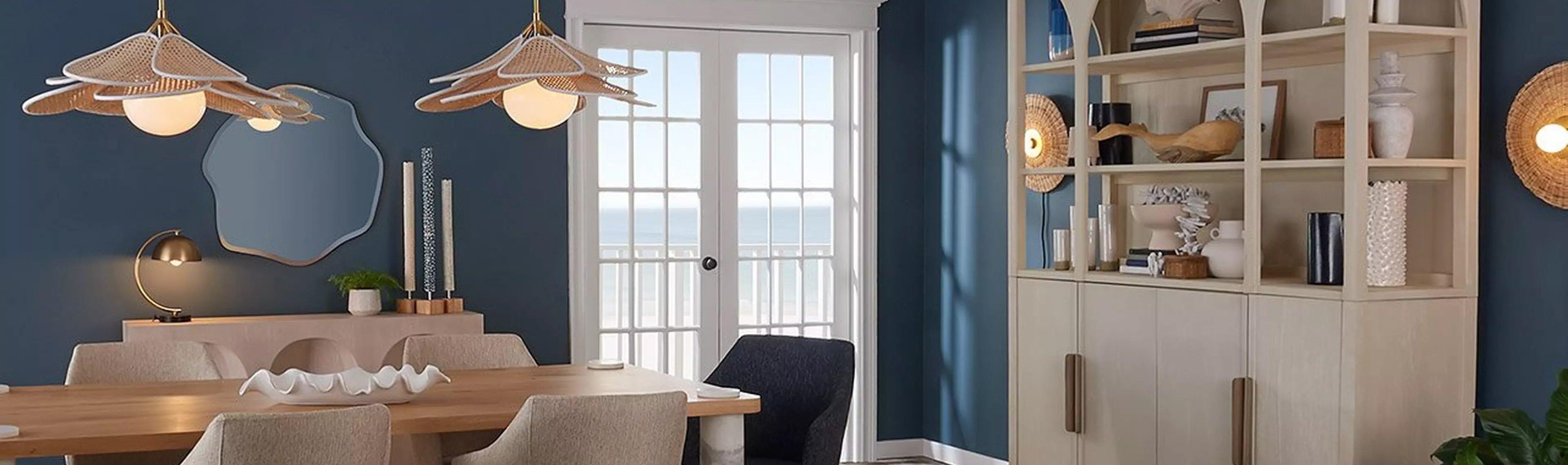 Midsummer Pendants in a dining room