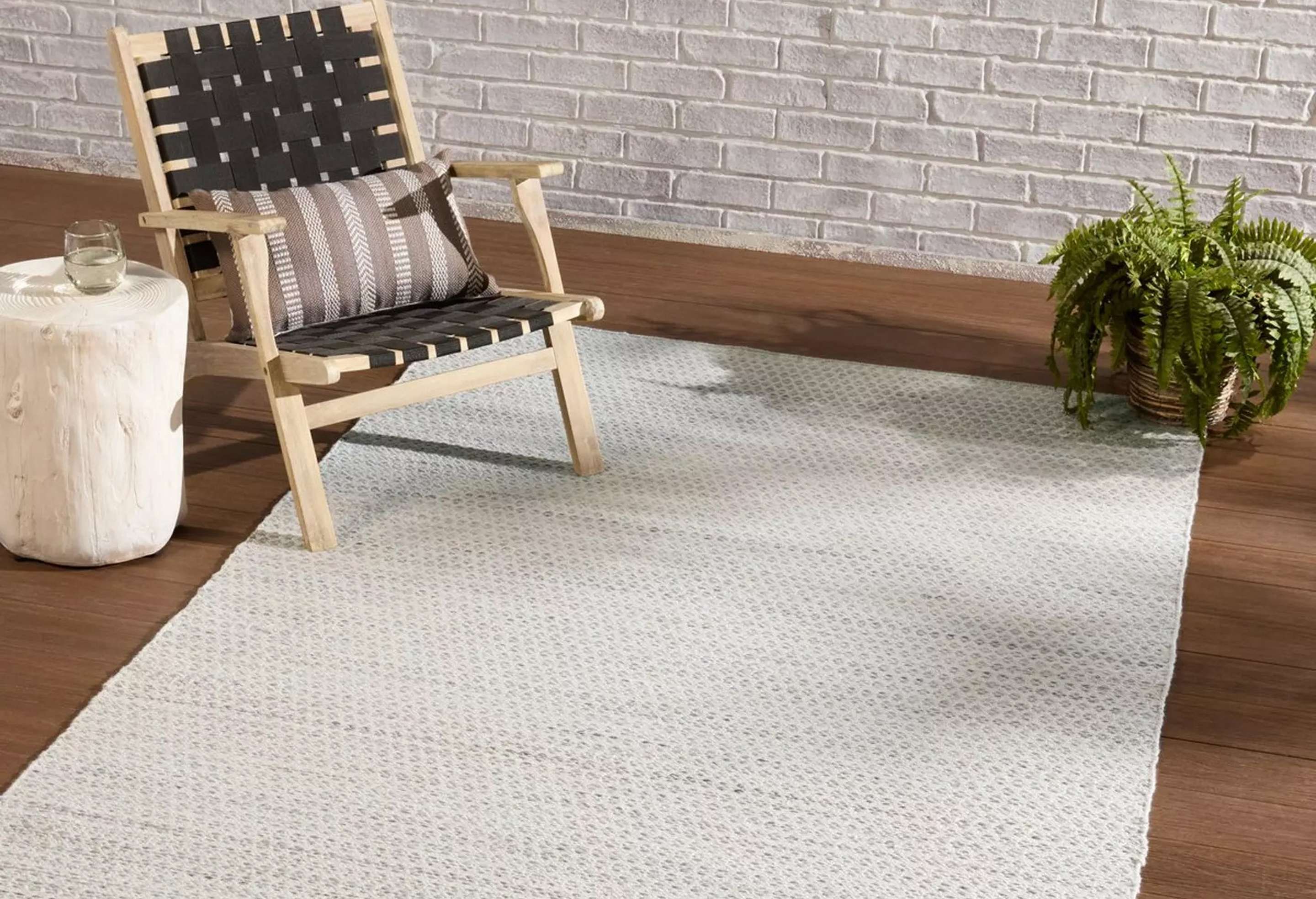 Cream and Taupe Gerry Handwoven Rug