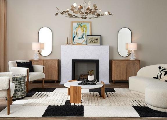Simple Modern Floor Carpets for Dining Room, Modern Living Room Rug Pl