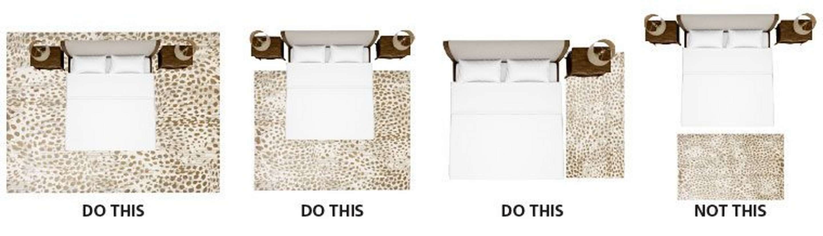 Bedroom rug placement guide