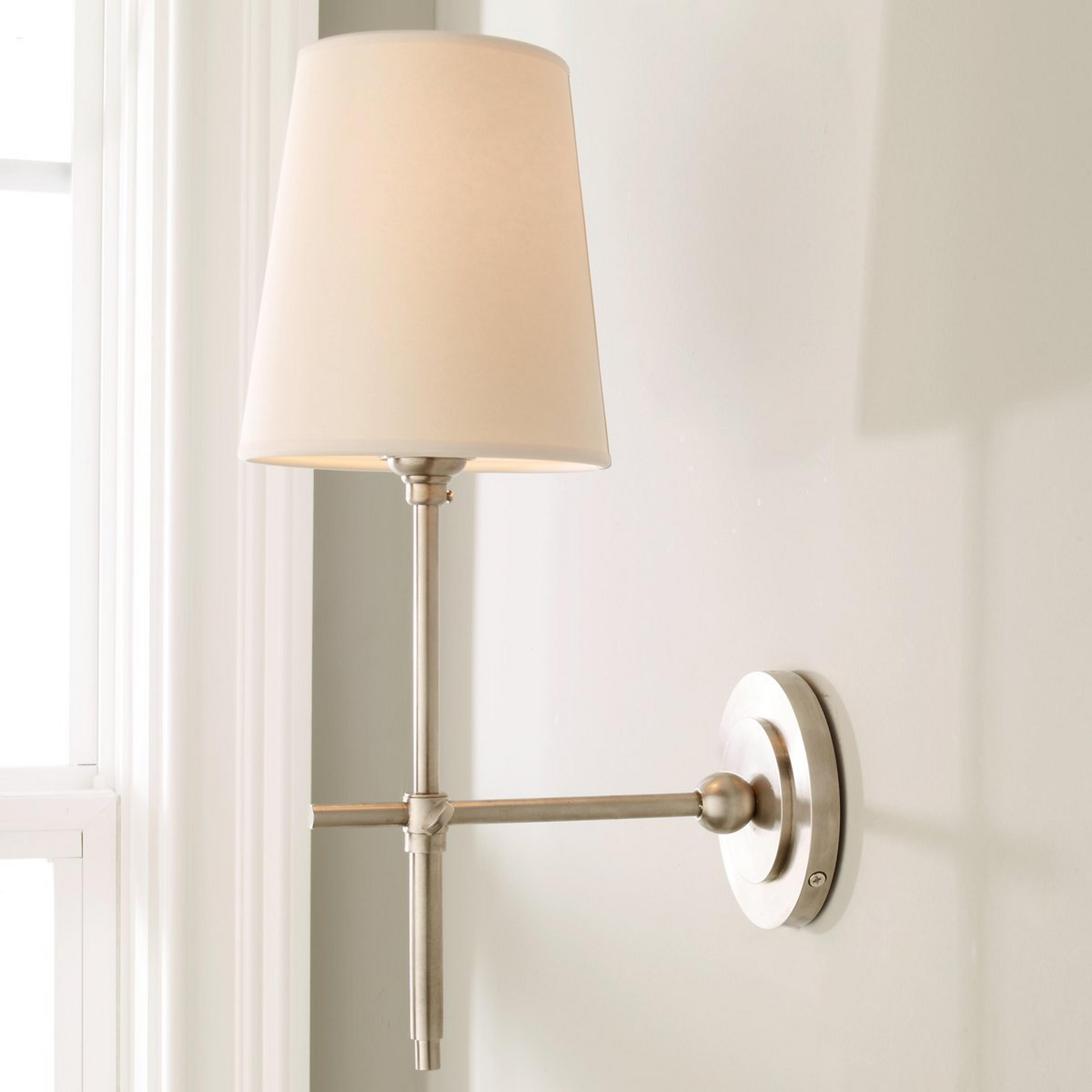 A Soho Sconce with Antique Nickel color