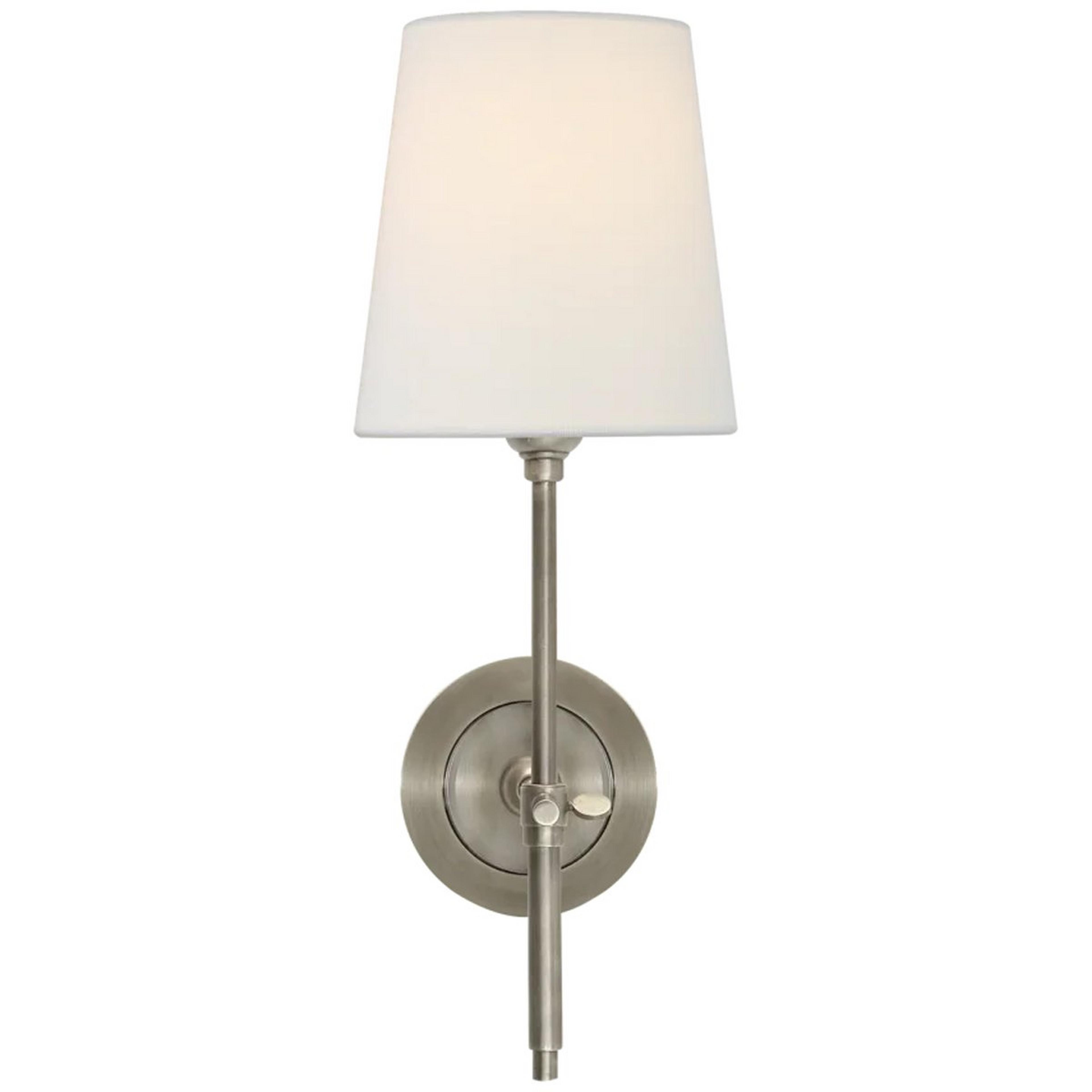 A Soho Sconce with Antique Nickel color