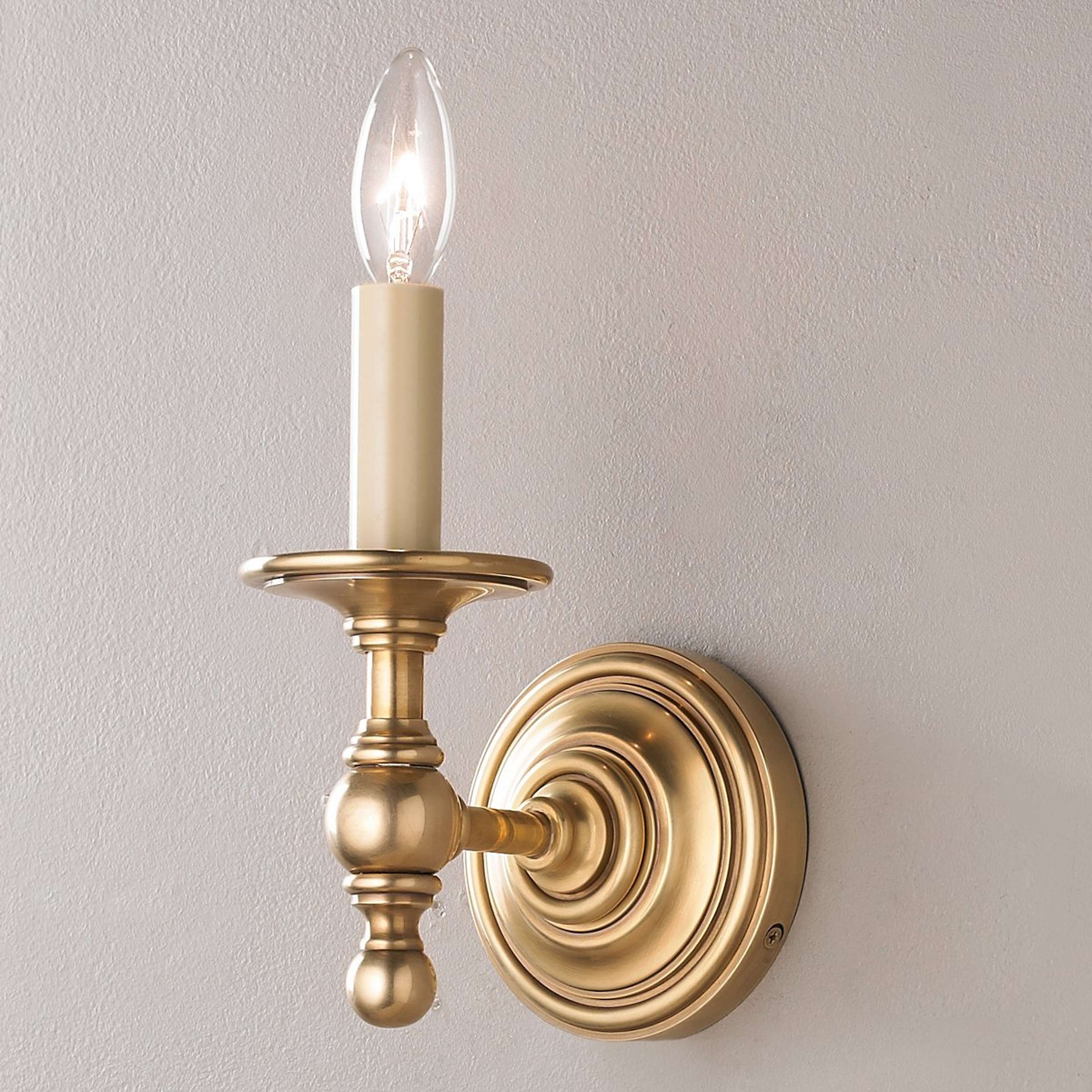 A Millennium Sconce- 1 Light No Shade with Antique Brass color