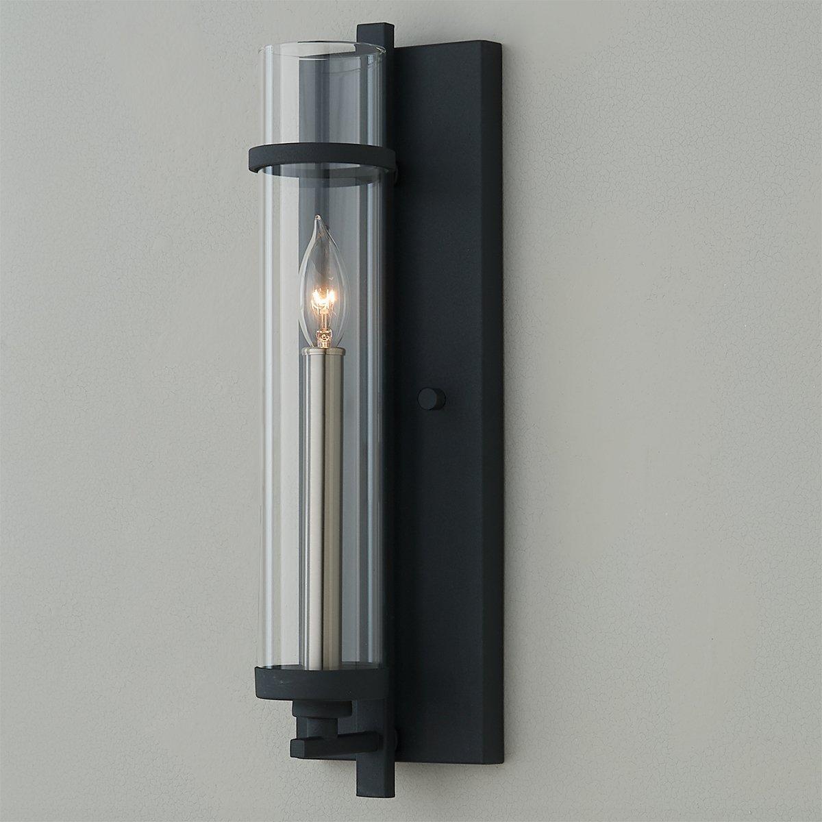 Clearly Modern Glass Tube Wall Sconce