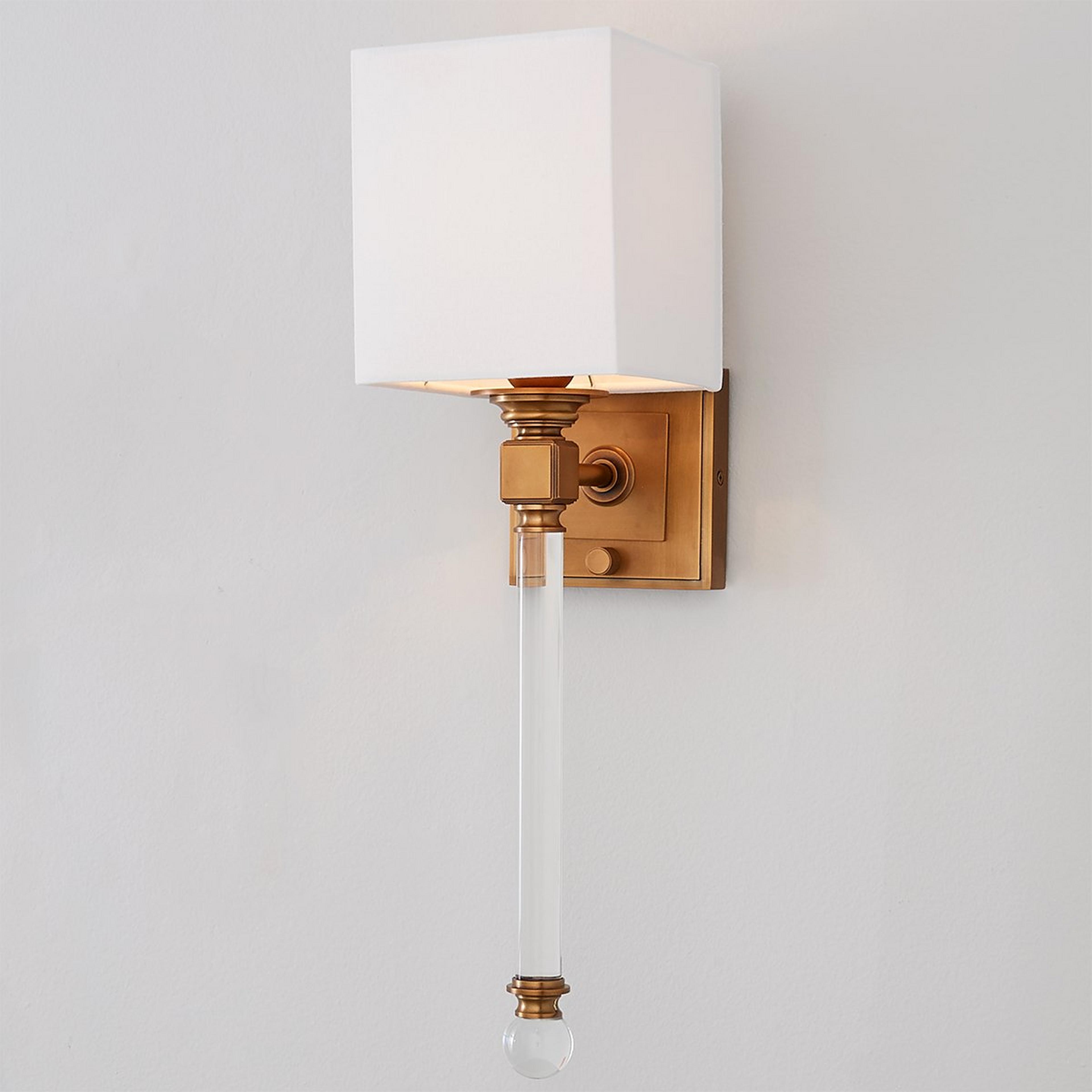 A Chic Sophisticate Crystal Torch Sconce with undefined color