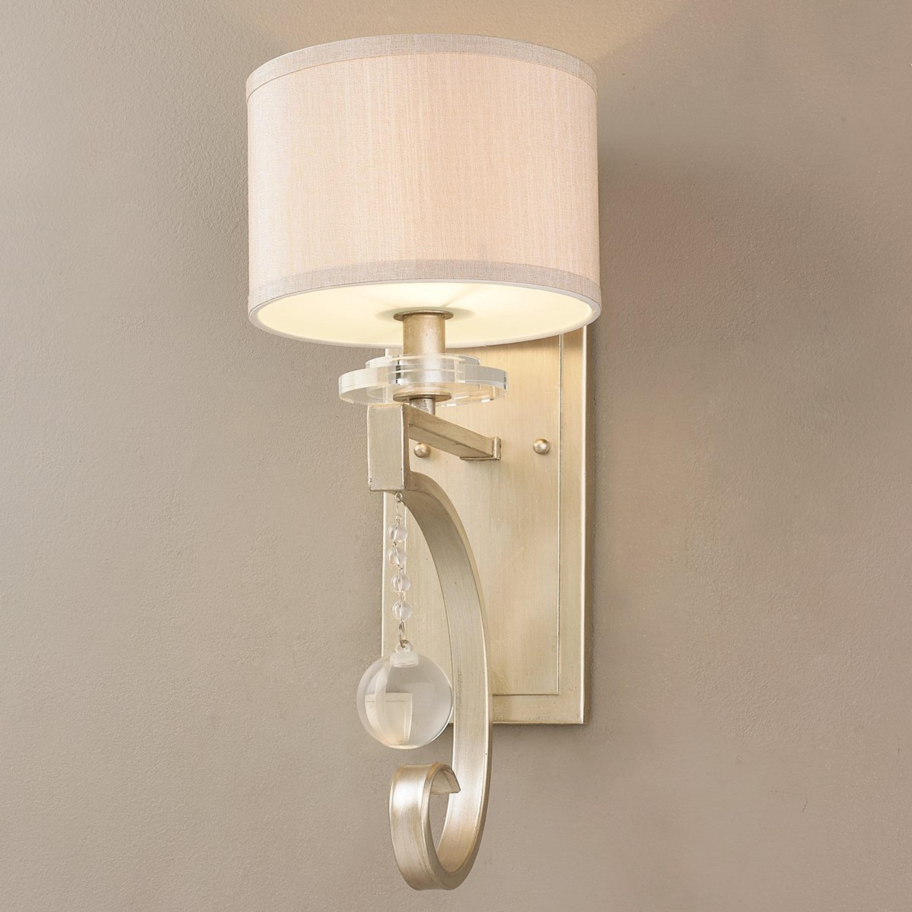 A Sophisticated Scroll and Glamour Sconce with Silver color