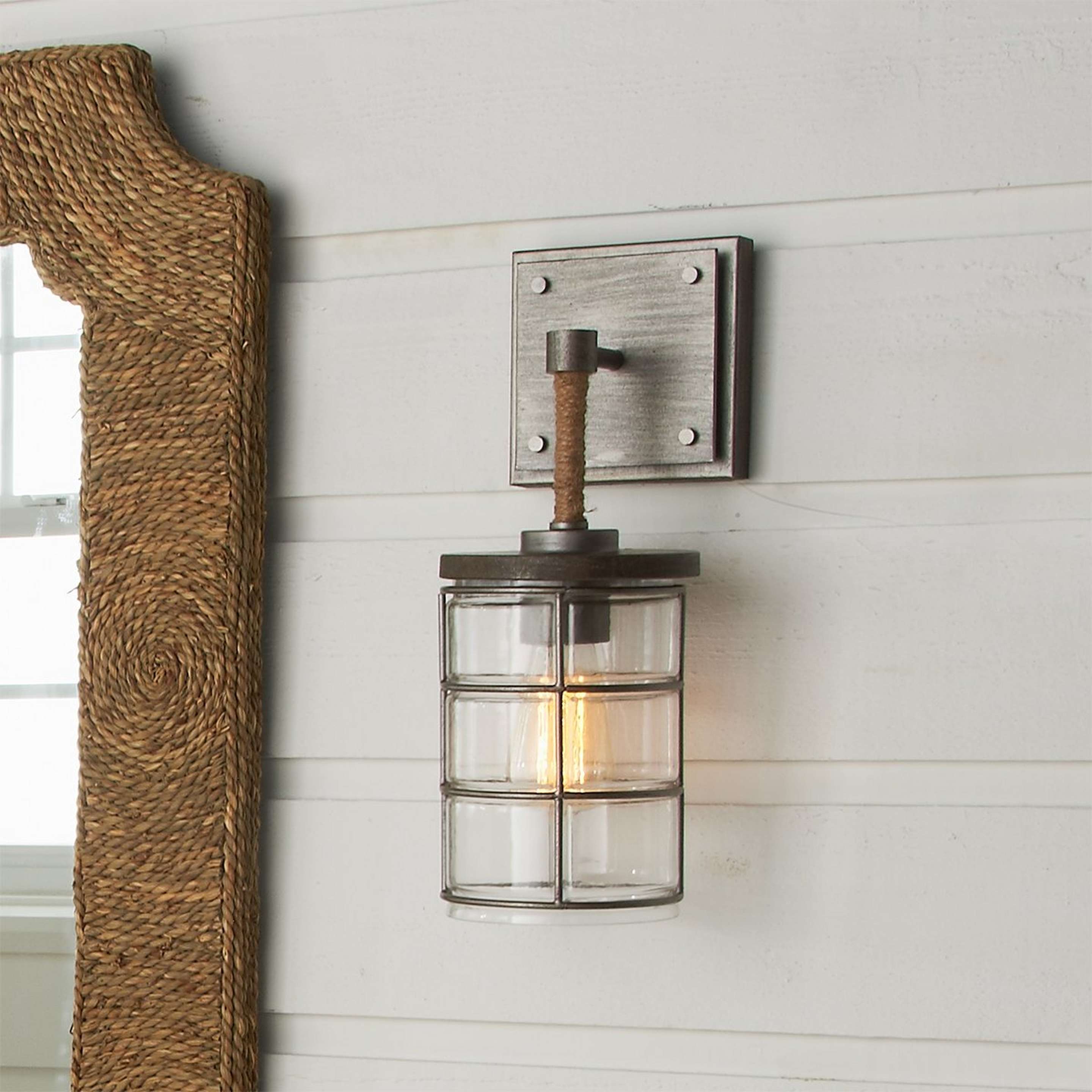 A Urban Coastal Sconce with Aged Gray / Weathered Bronze color
