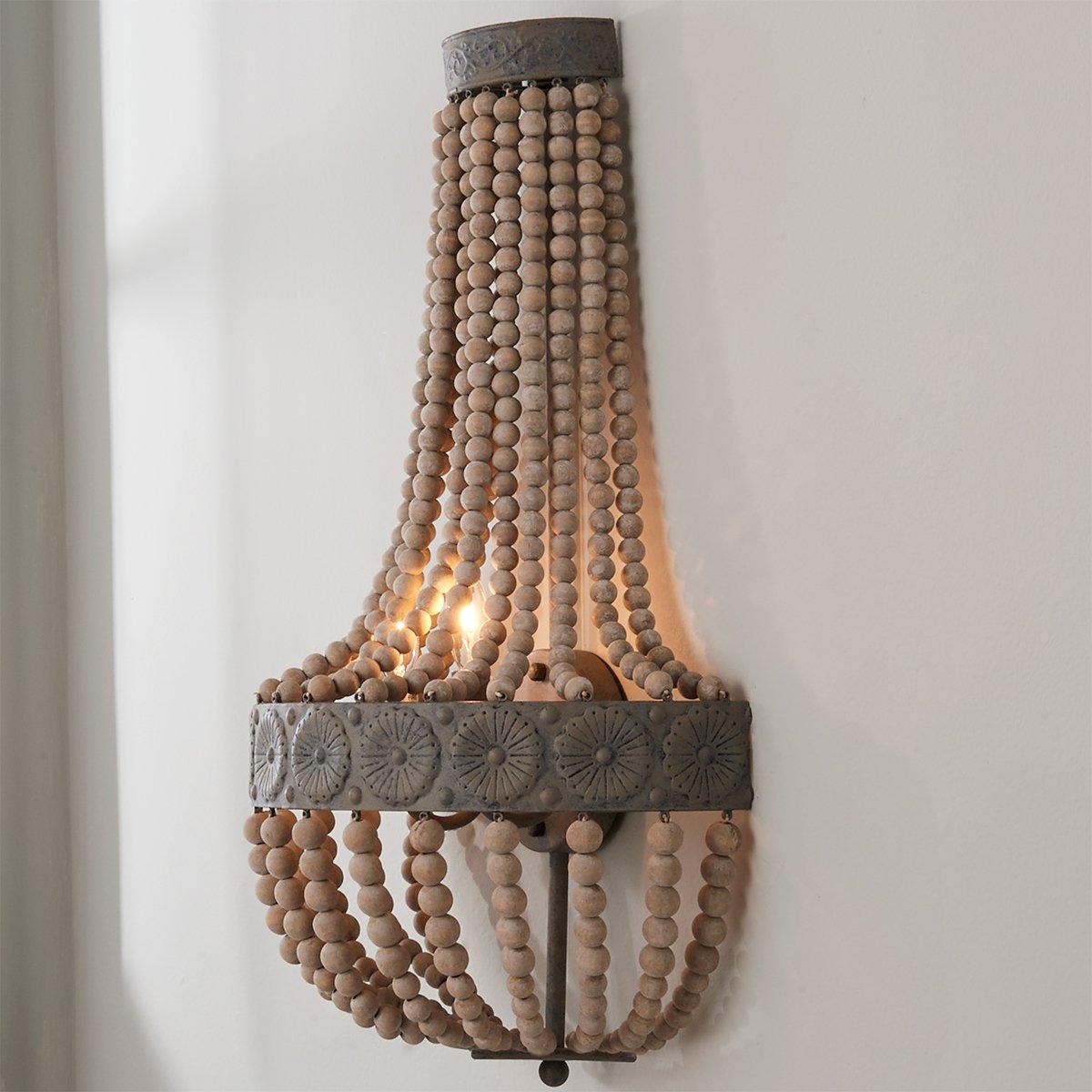 Beaded wall online sconce