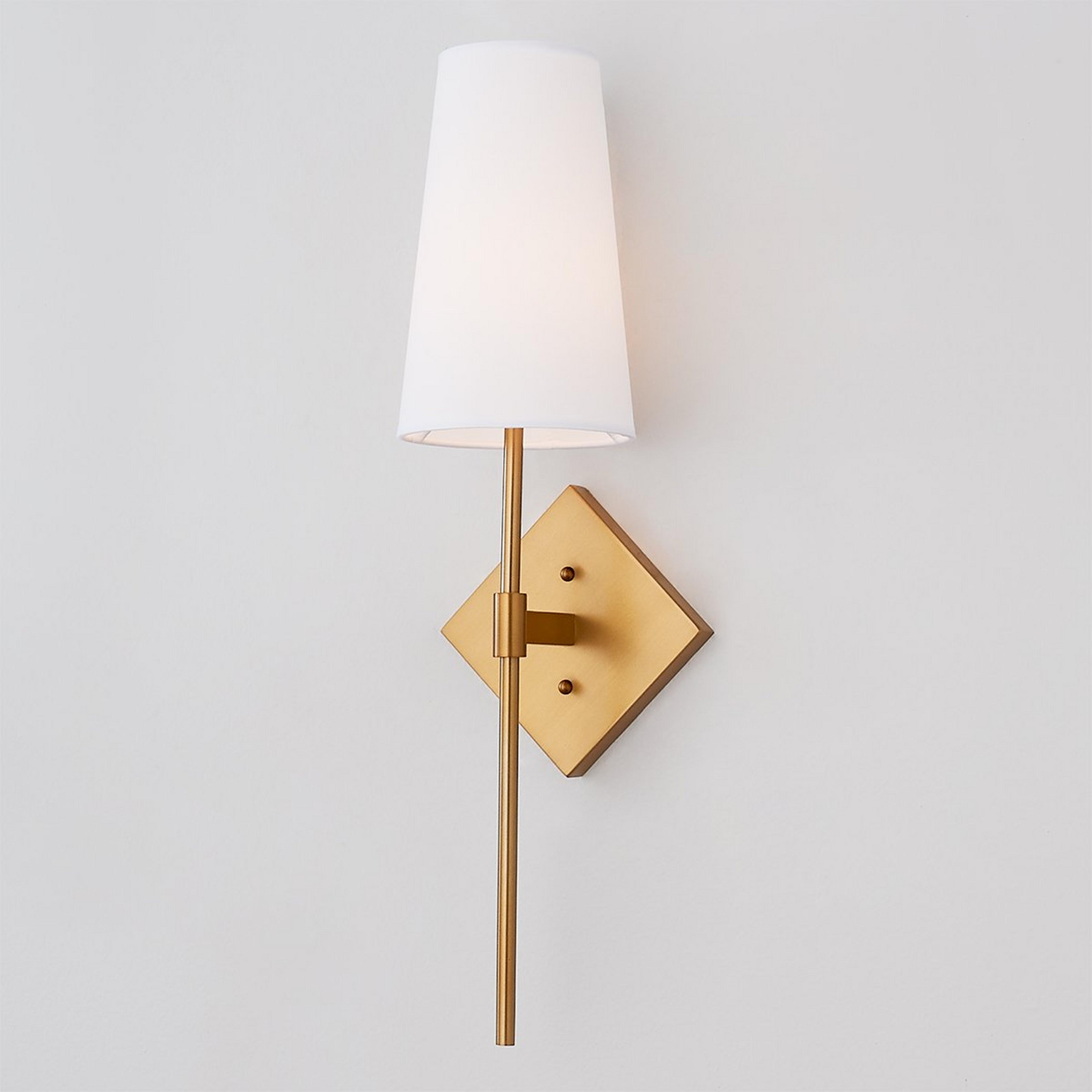 A Clair Sconce with Aged Brass color