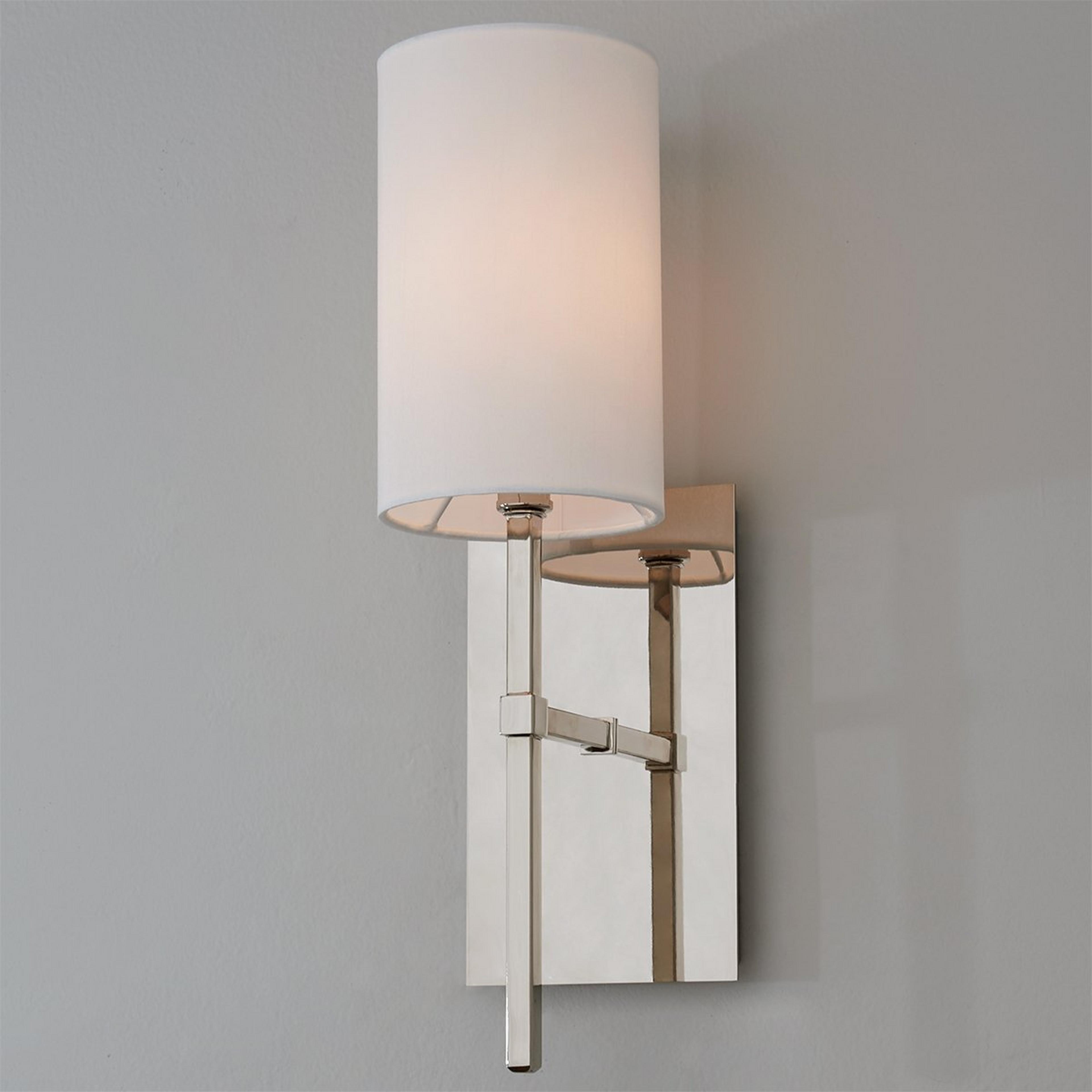 A Elegant Minimalist Sconce - 1 Light with Polished Nickel color