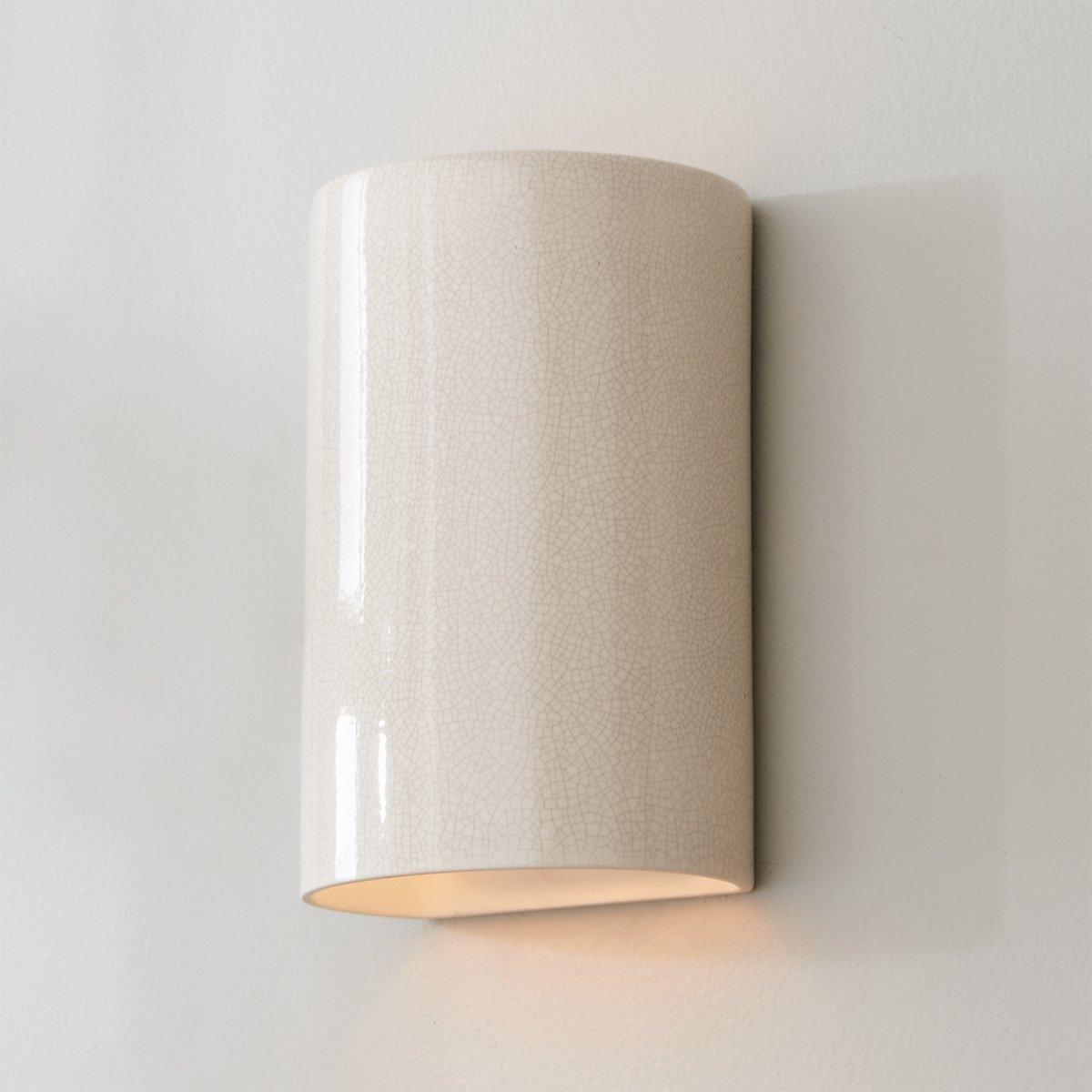 Ceramic Cylinder Sconce - Crackle