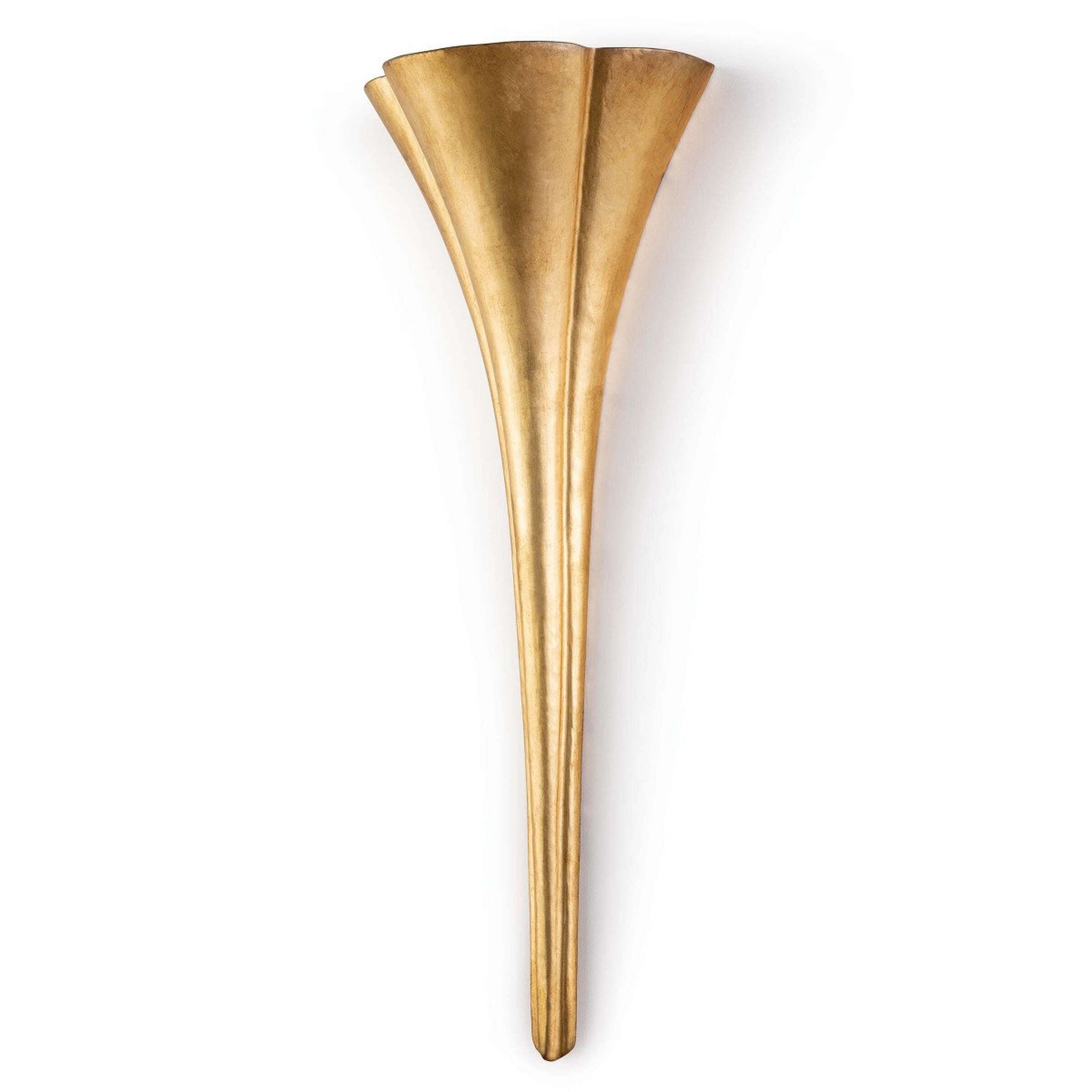 A Regal Glam Sconce with Gold Leaf color