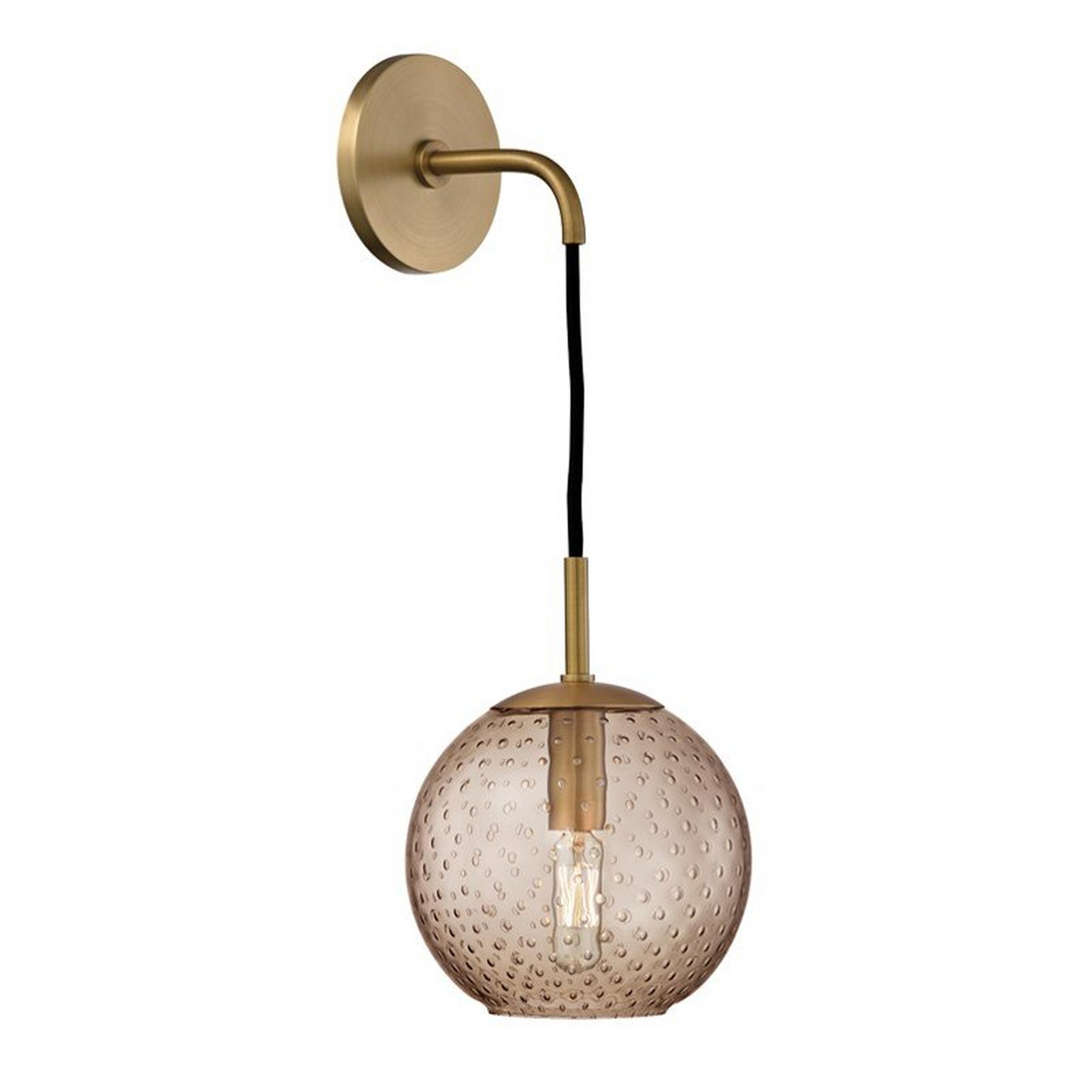 A Bubble Bowl Sconce with Aged Brass / Brown color