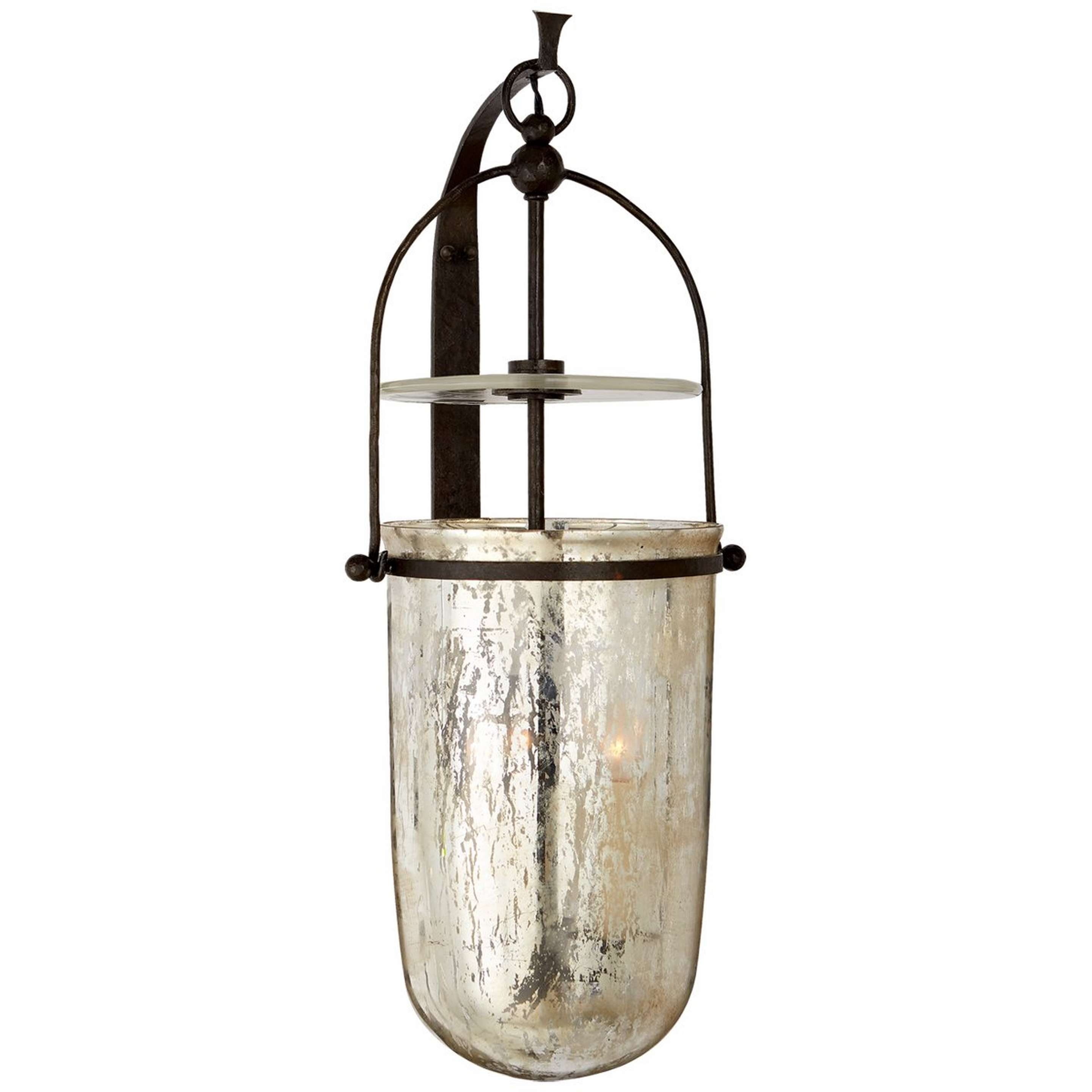 A Brixham Sconce with Aged Iron / Mercury Glass color