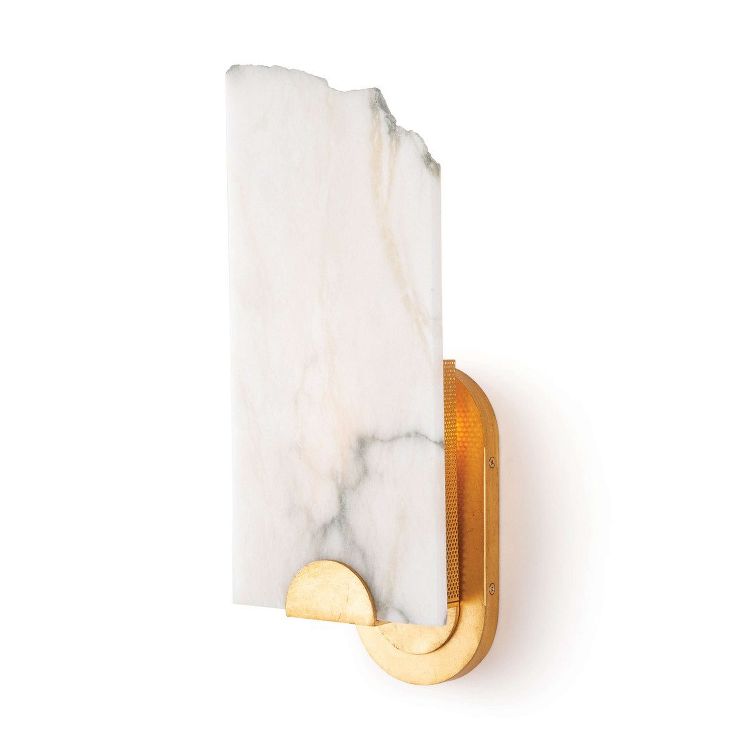A Diana Sconce with Alabaster White / Gold Leaf color